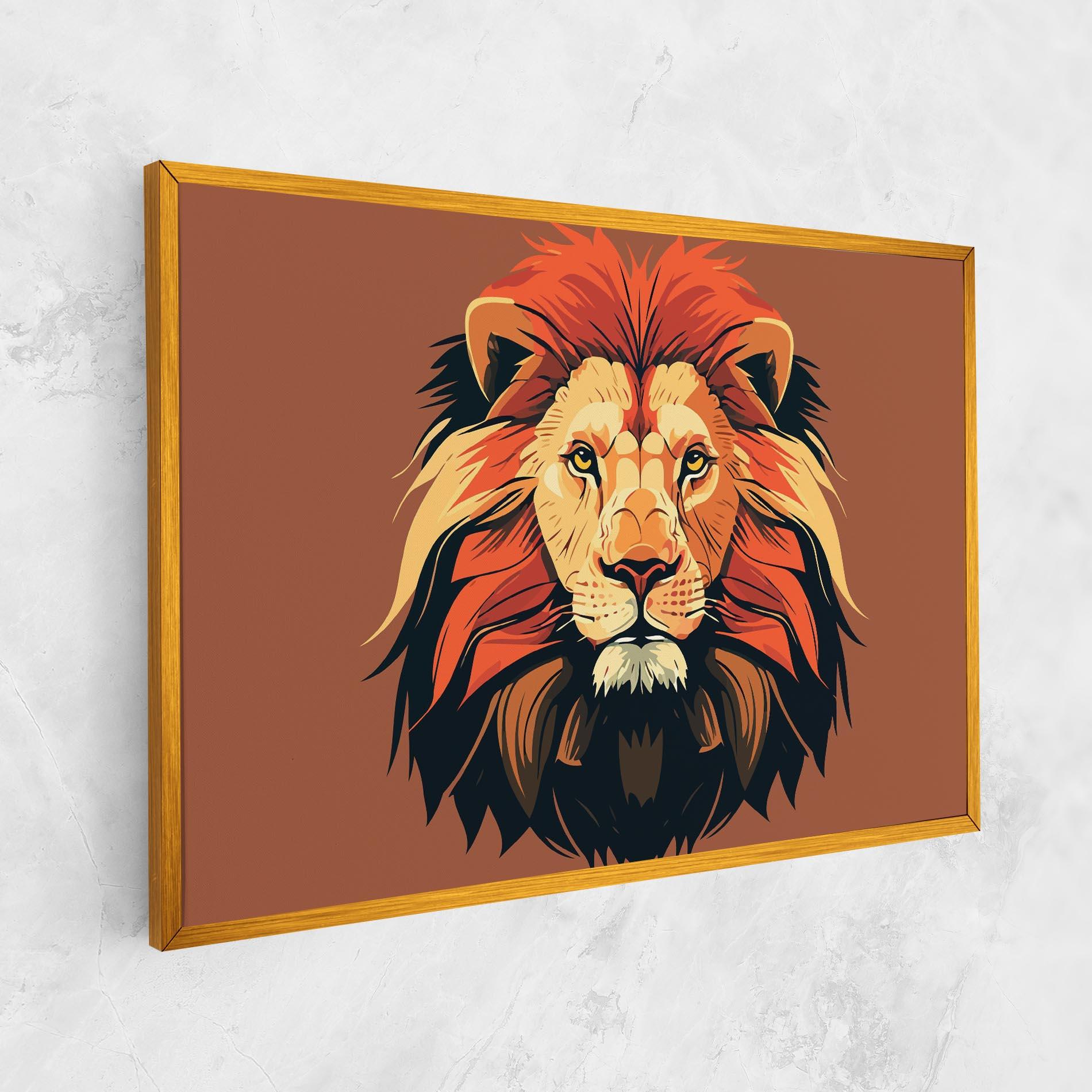 Leinwandbild African Lion mockup 1