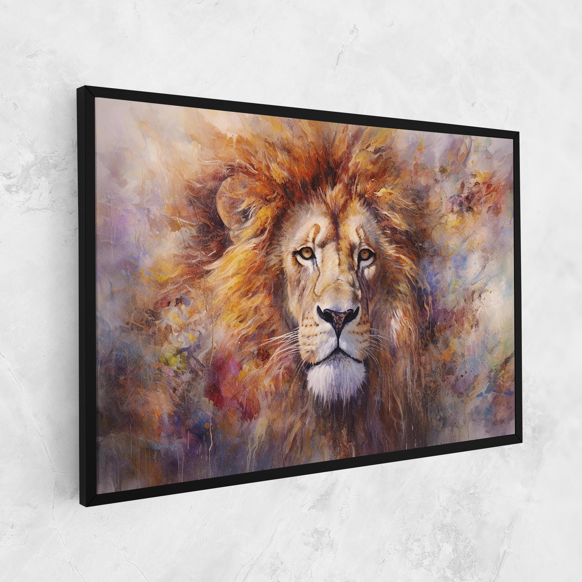 Leinwandbild Abstract Lion Head mockup 1