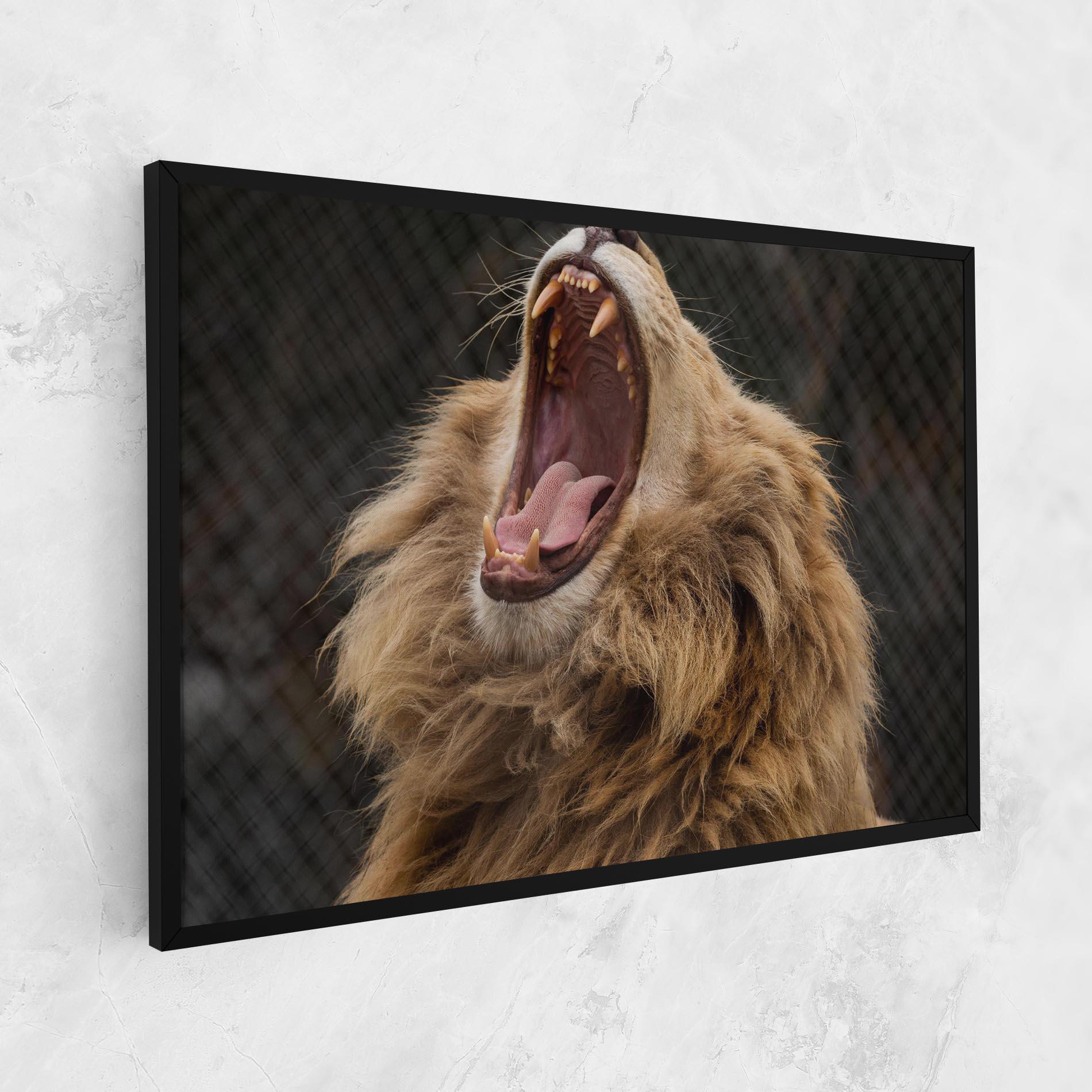 Leinwandbild Angry Lion mockup 1
