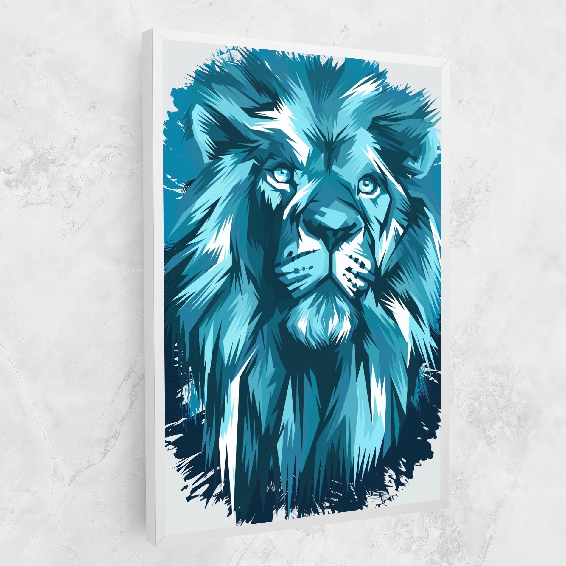 Blue Lion Head mockup 1