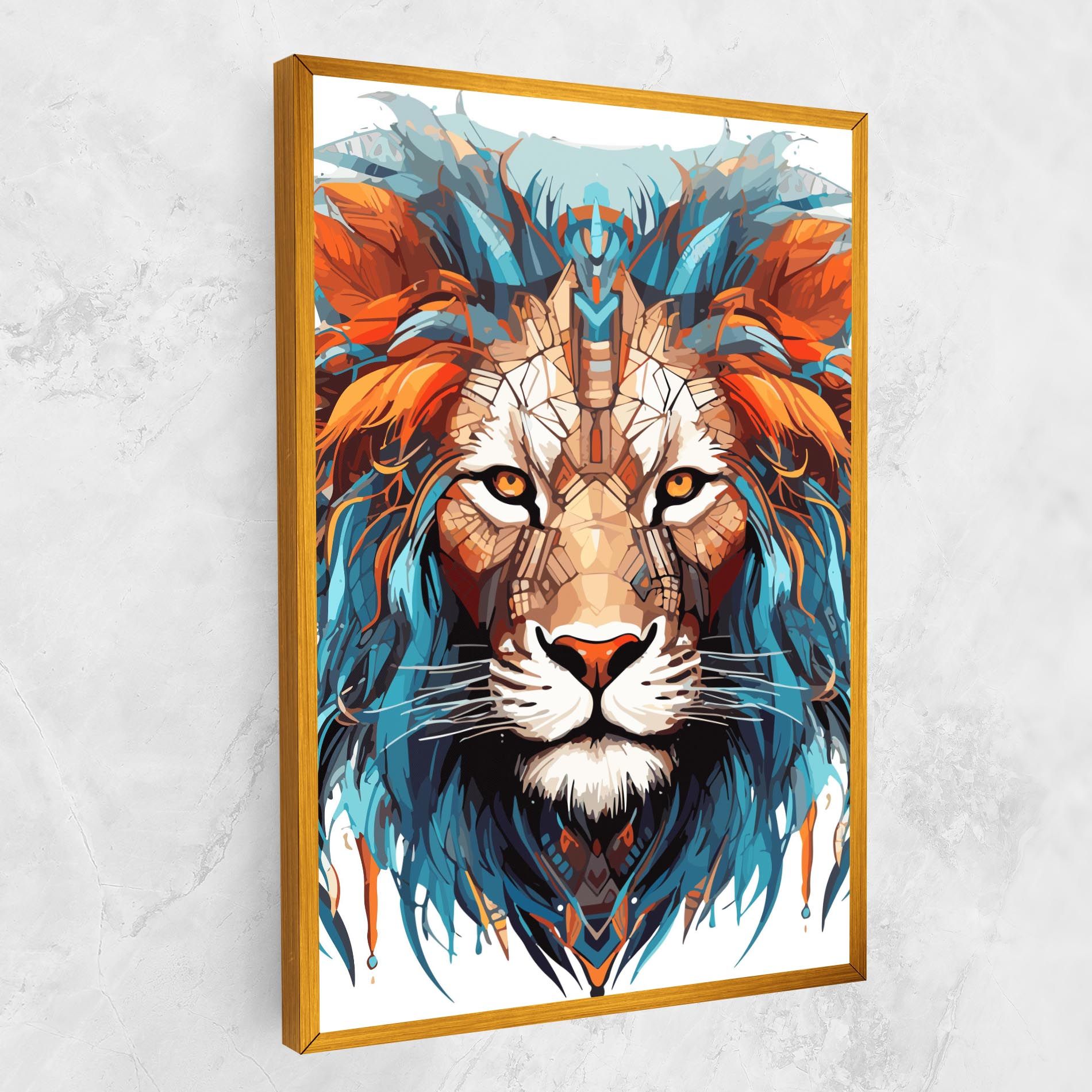 Blue Orange Lion mockup 1