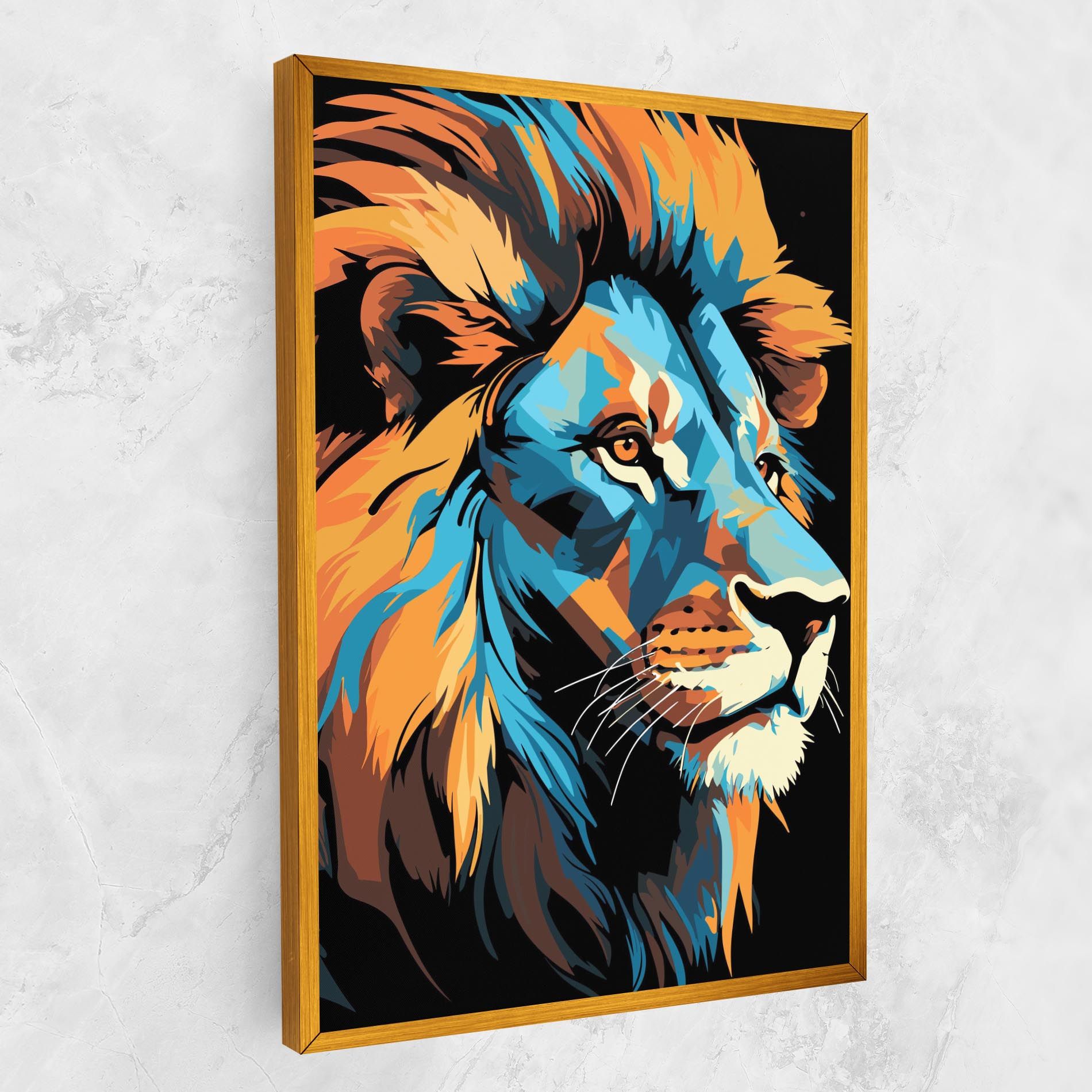Blue Yellow Lion mockup 1