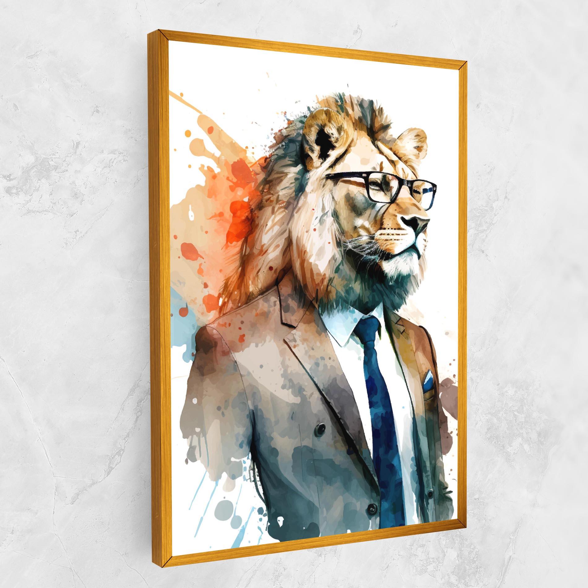 Leinwandbild Brown Suit Lion mockup 1