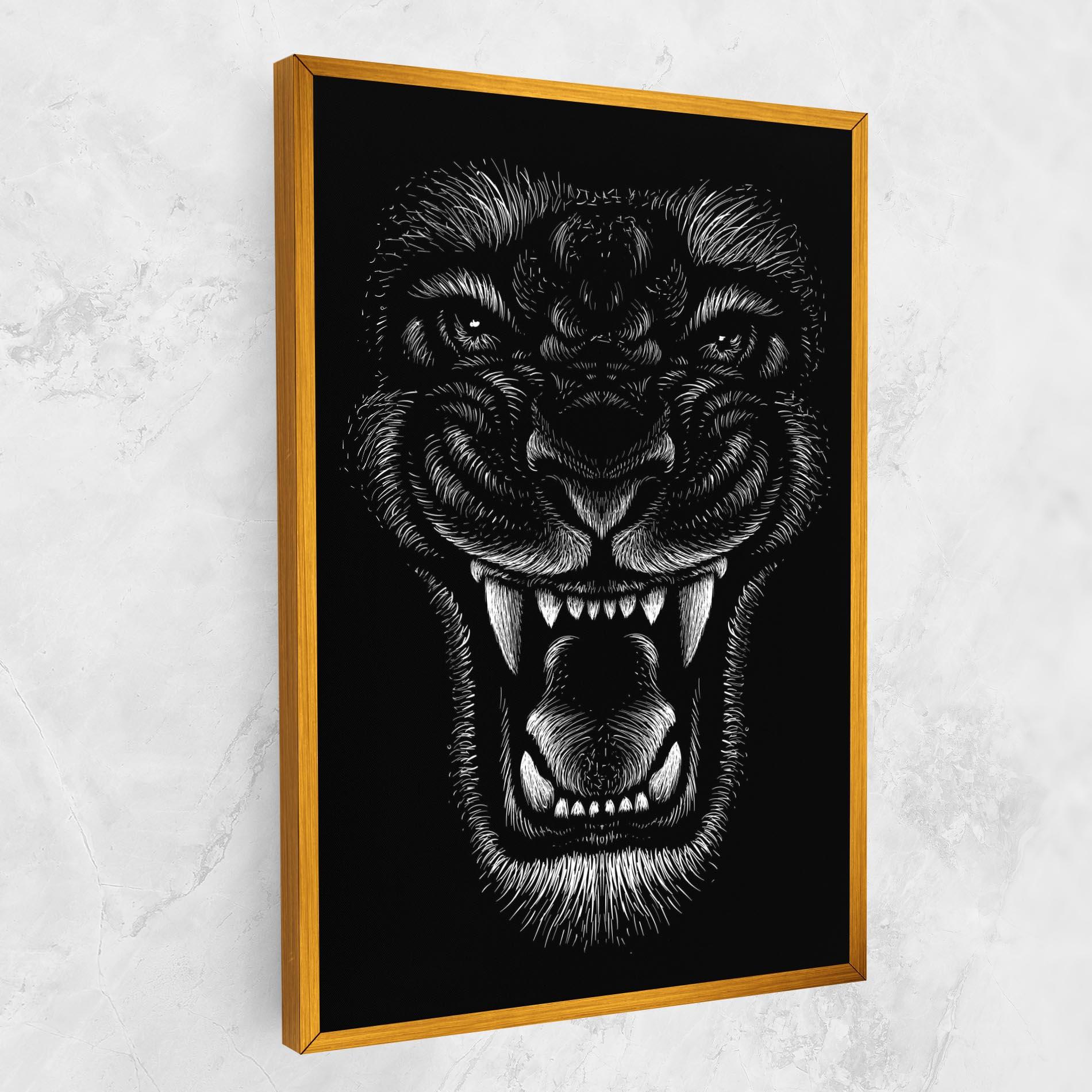 Leinwandbild Lion Bite mockup 1