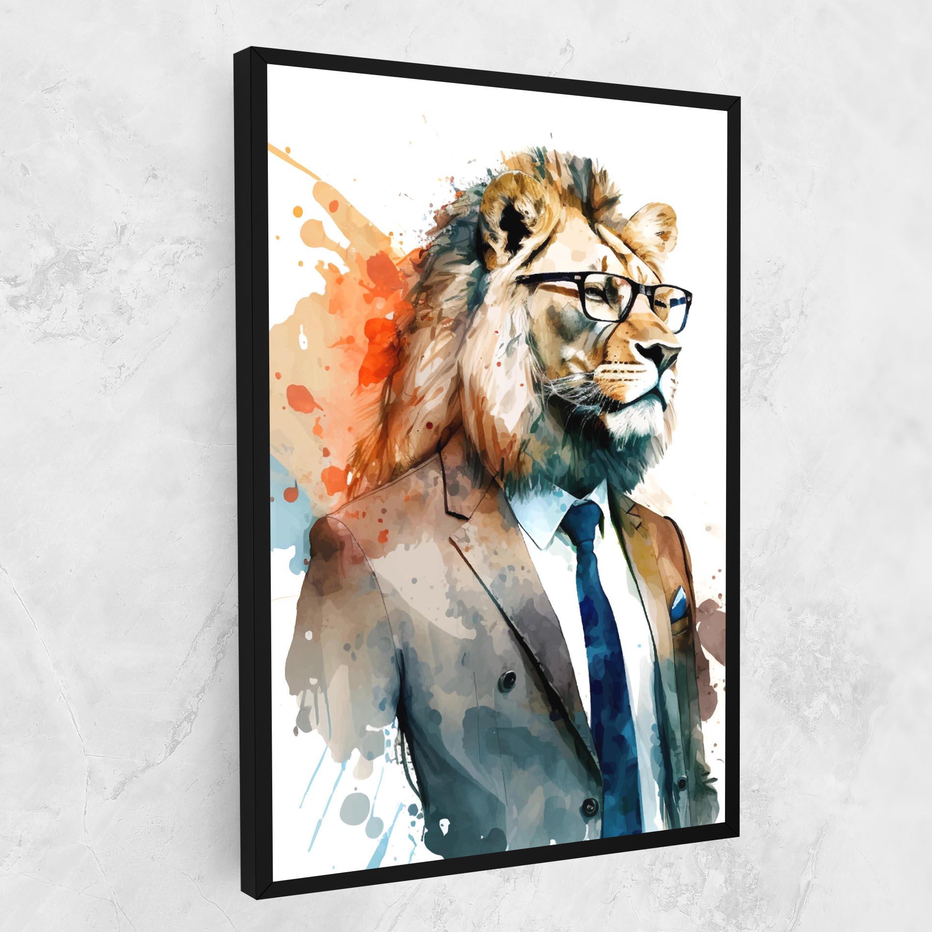 Leinwandbild Brown Suit Lion mockup 1