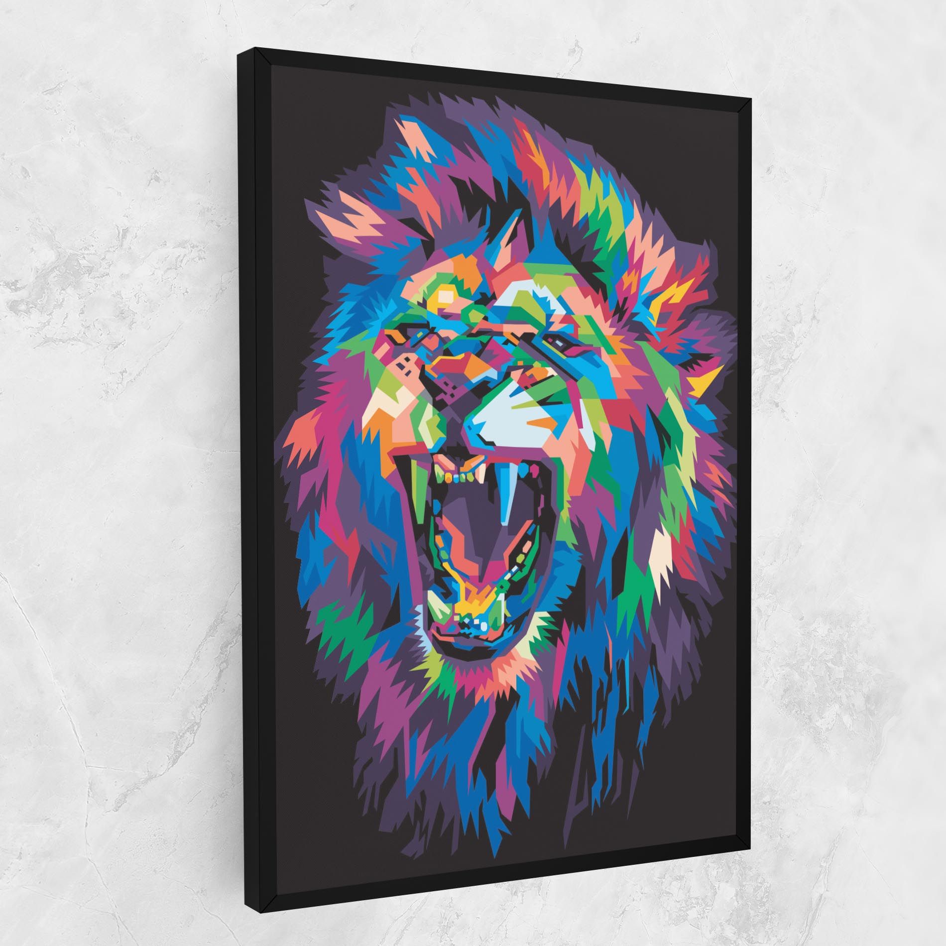 Colorful Lion Head mockup 1