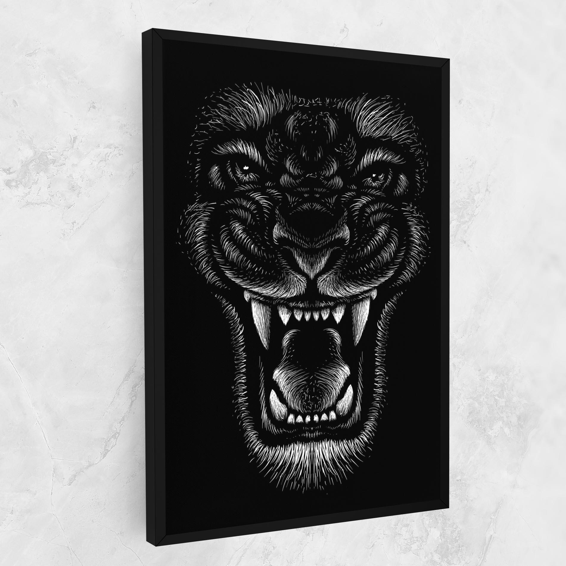 Leinwandbild Lion Bite mockup 1