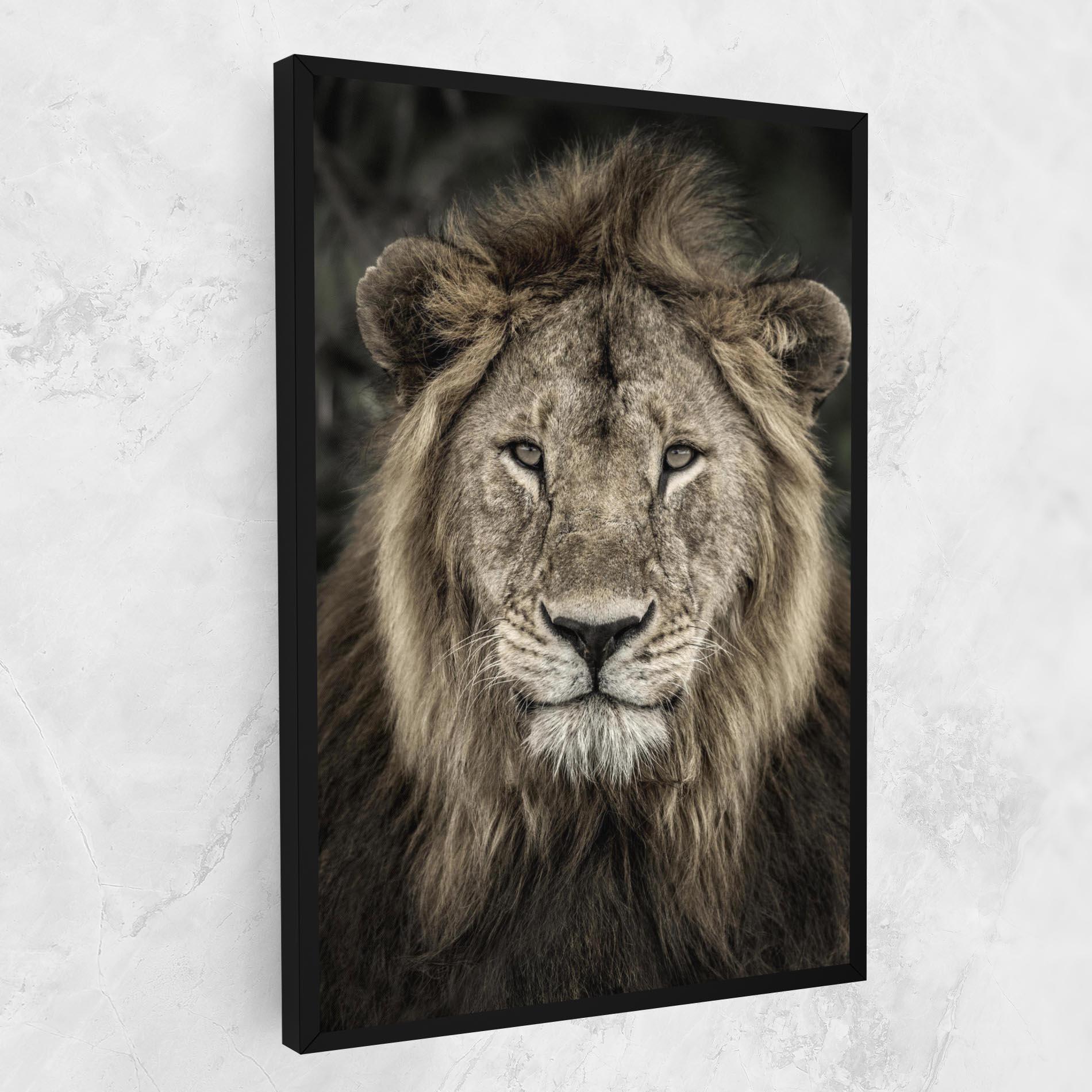 Leinwandbild Lion Close Up mockup 1