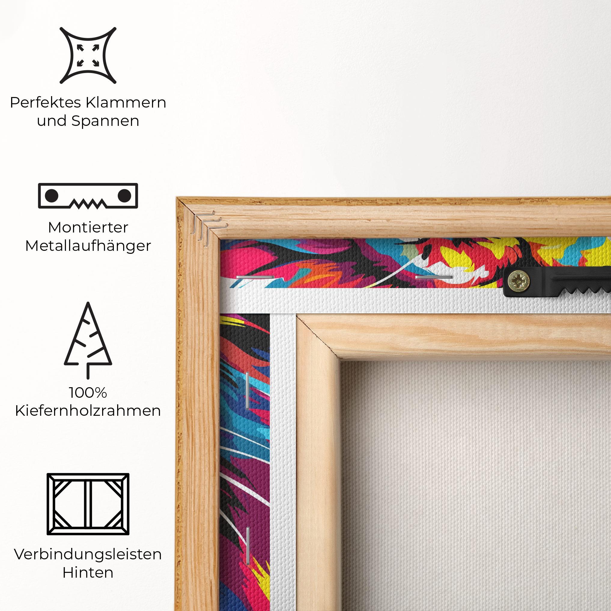 Leinwandbild Angry Lion Mix mockup 5