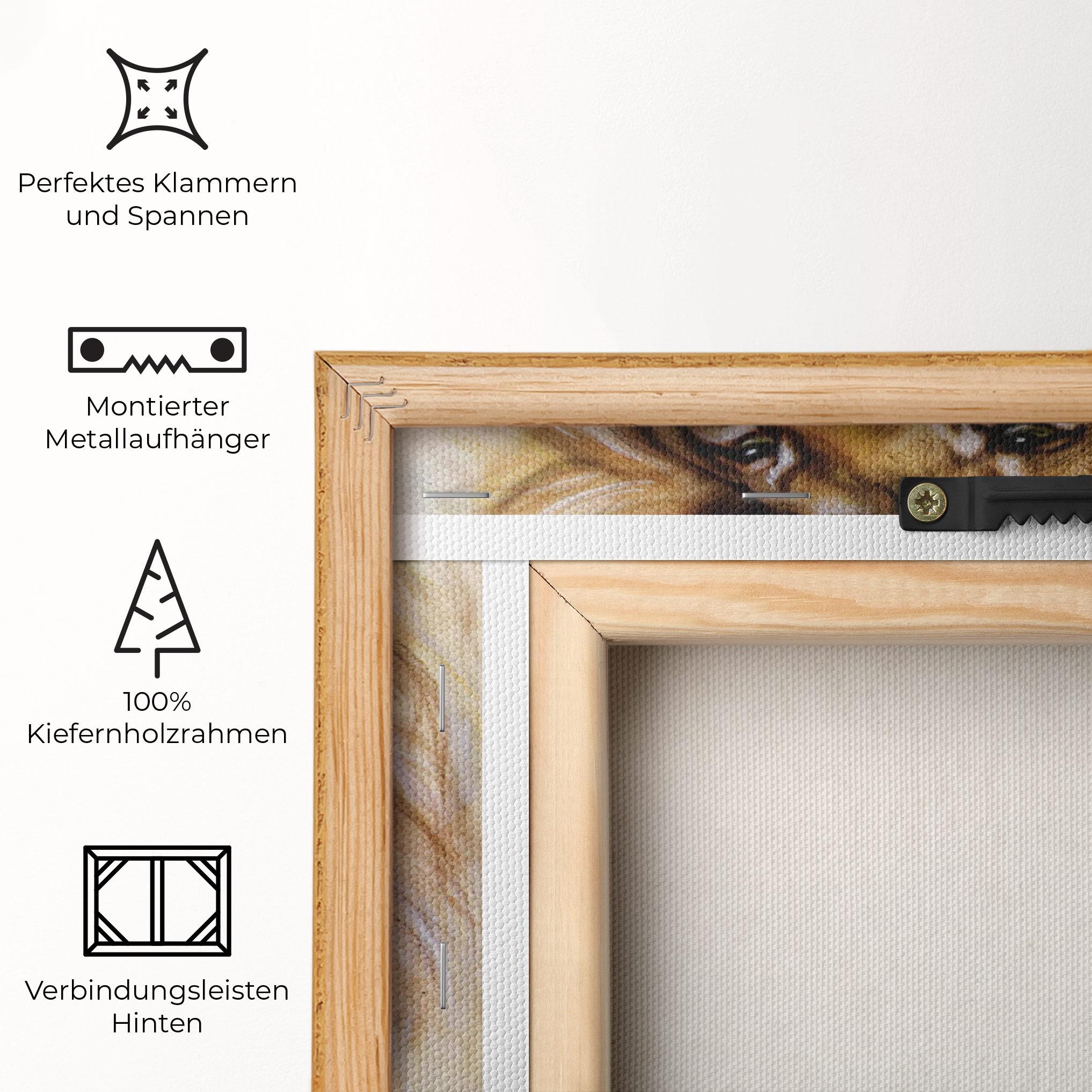 Leinwandbild Lion Love mockup 5