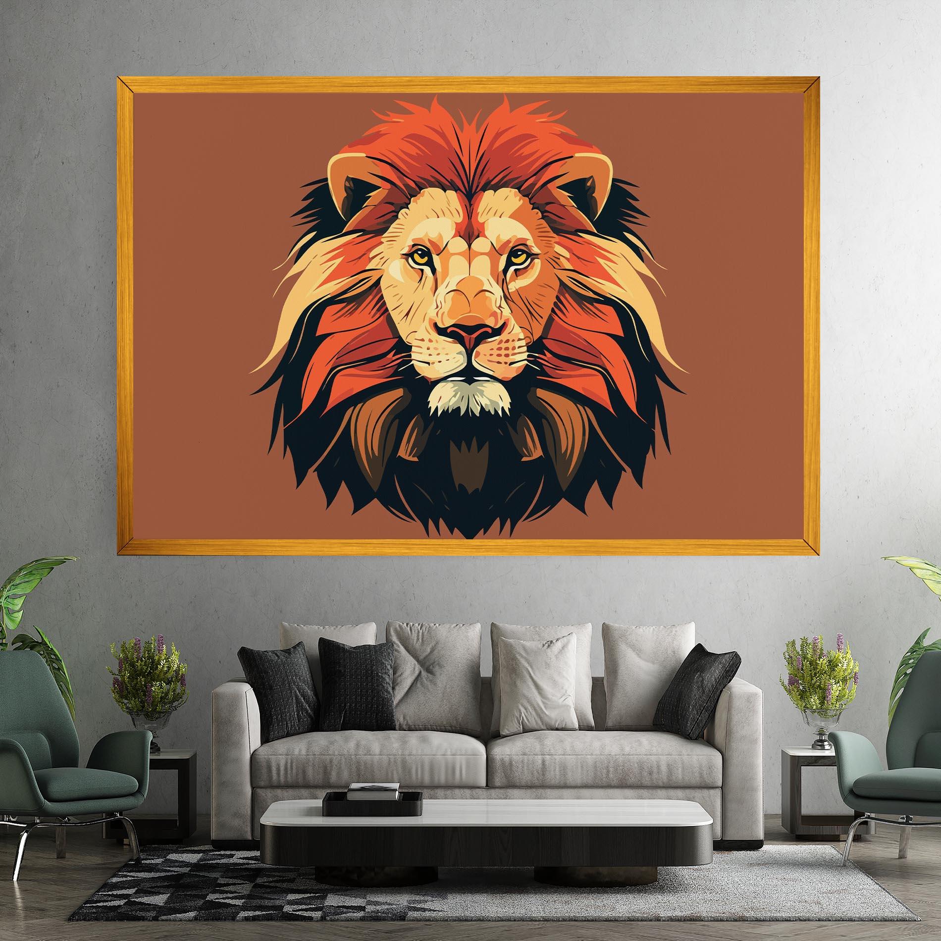 Leinwandbild African Lion mockup 7