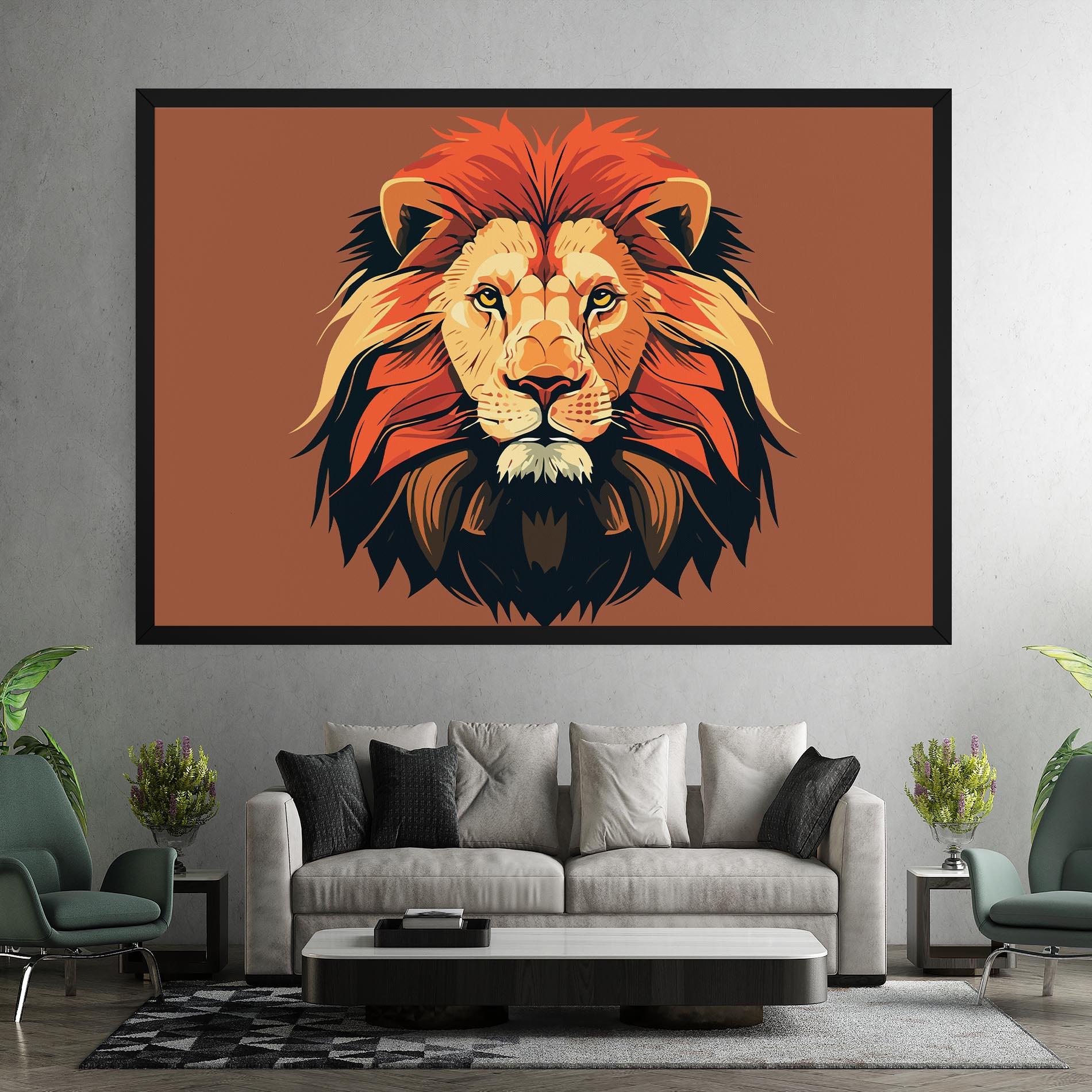 Leinwandbild African Lion mockup 7