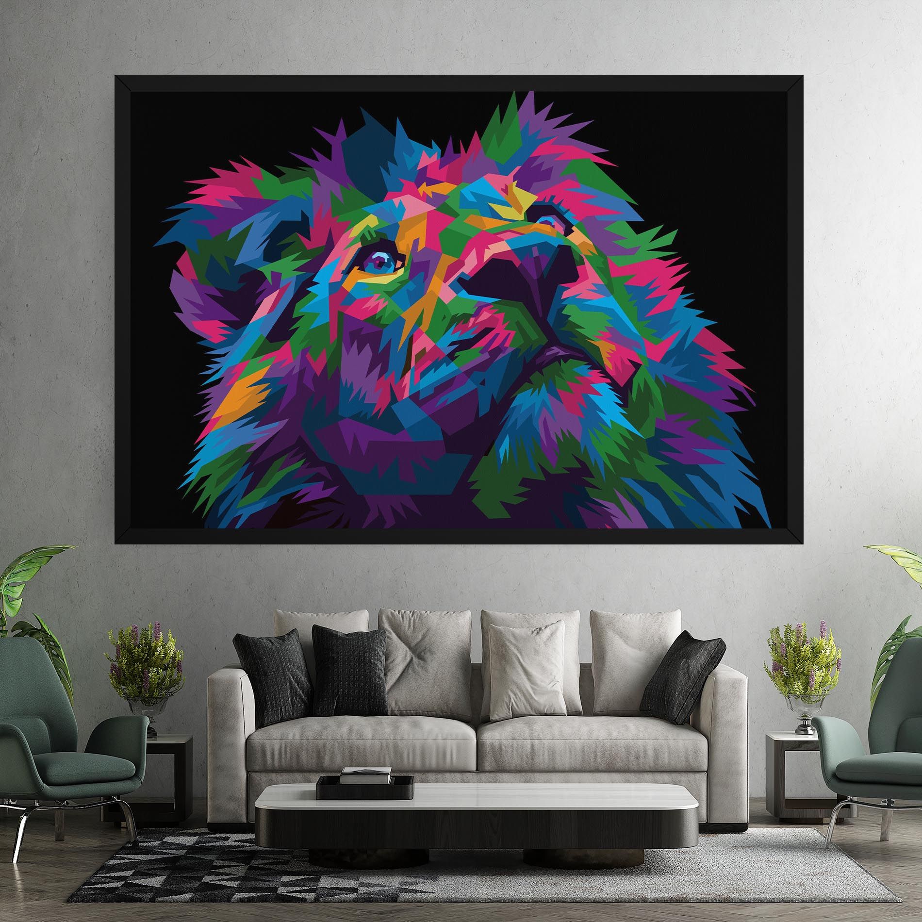 Cute Color Lion mockup 7