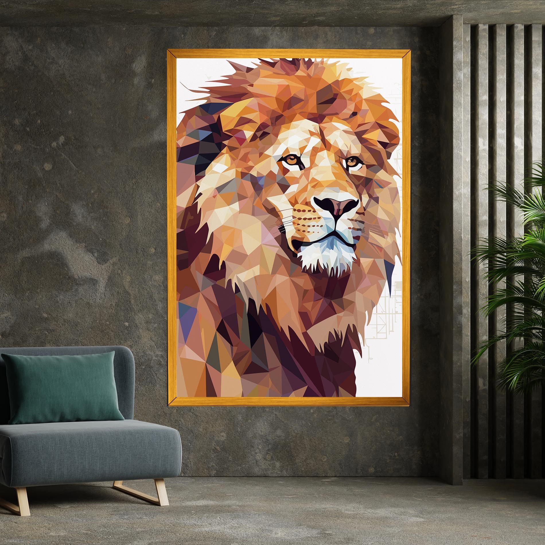 Artistic Lion Head mockup 7