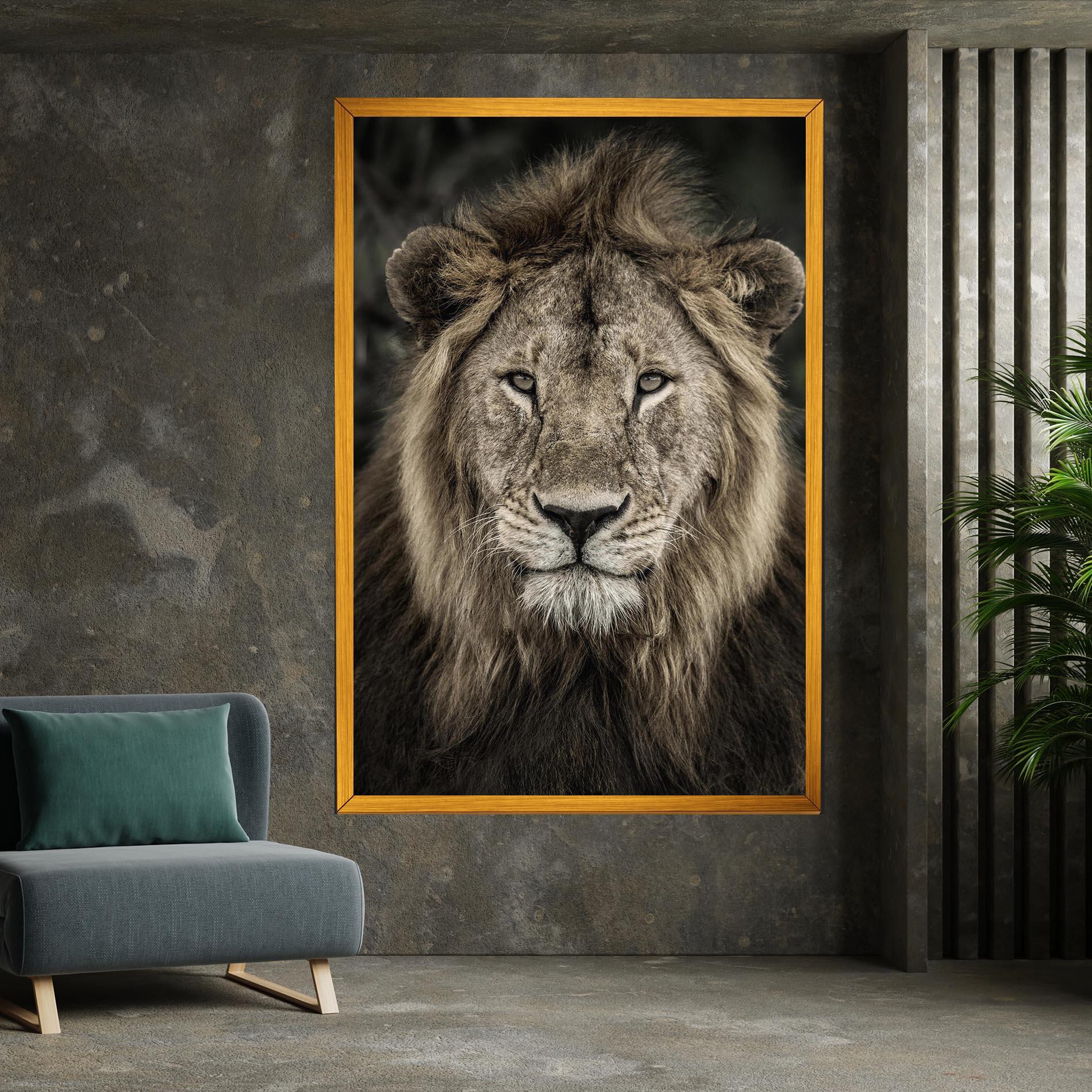Leinwandbild Lion Close Up mockup 7