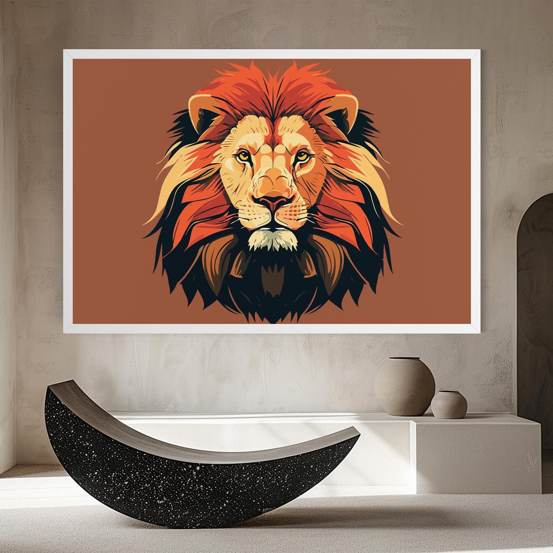 Leinwandbild African Lion mockup 8