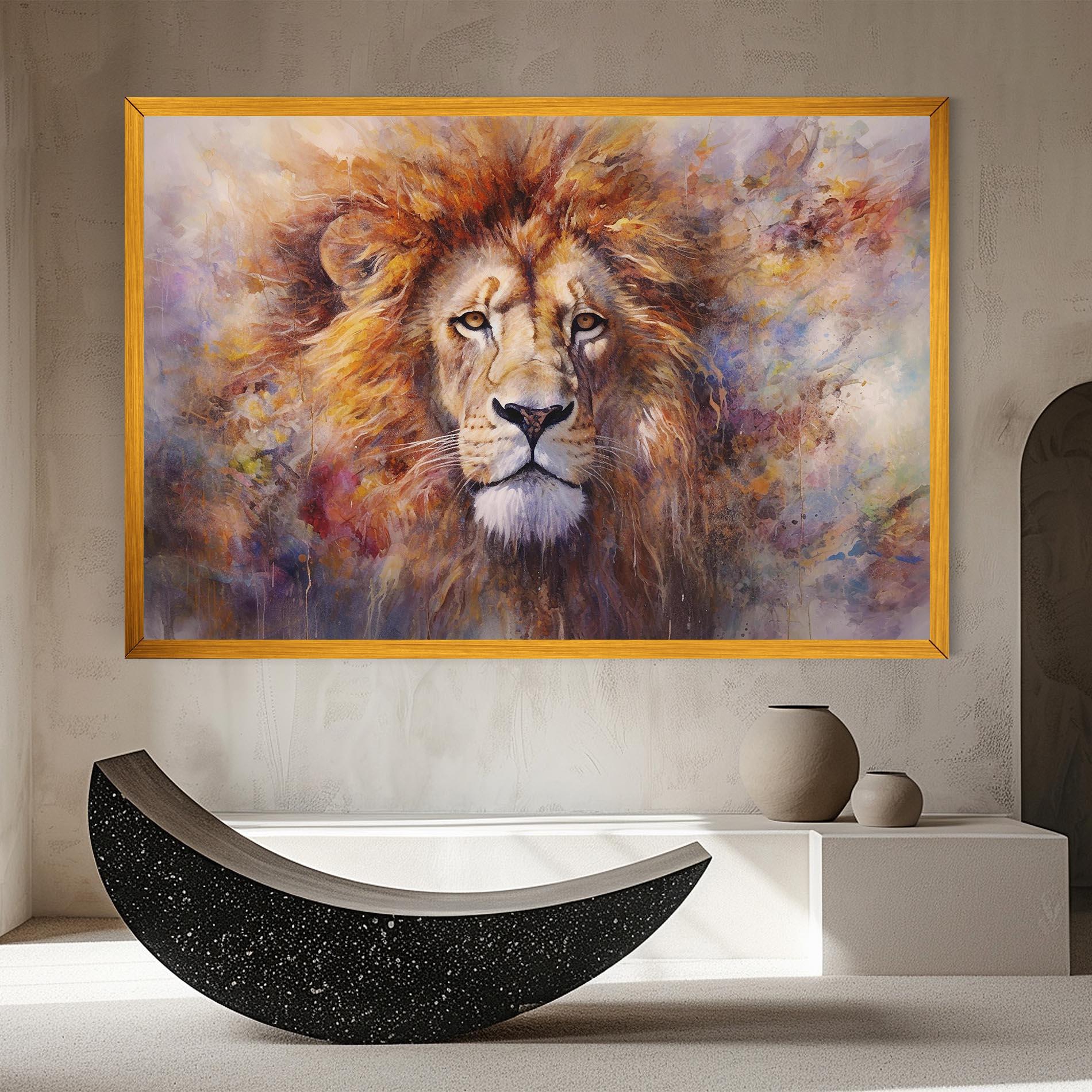 Leinwandbild Abstract Lion Head mockup 8