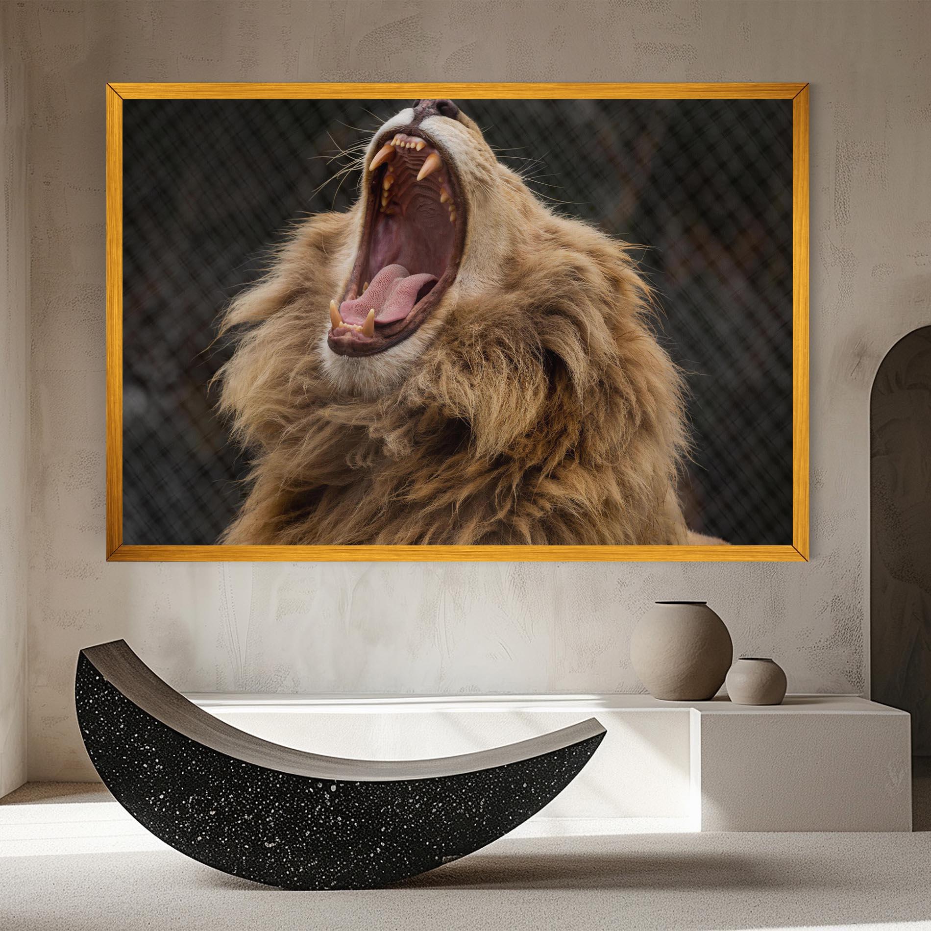 Leinwandbild Angry Lion mockup 8