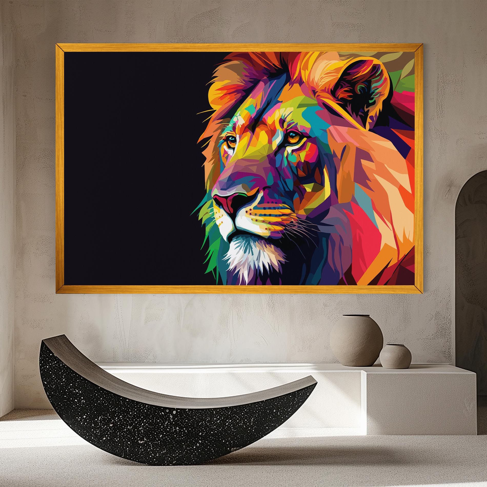 Colorful Lion mockup 8