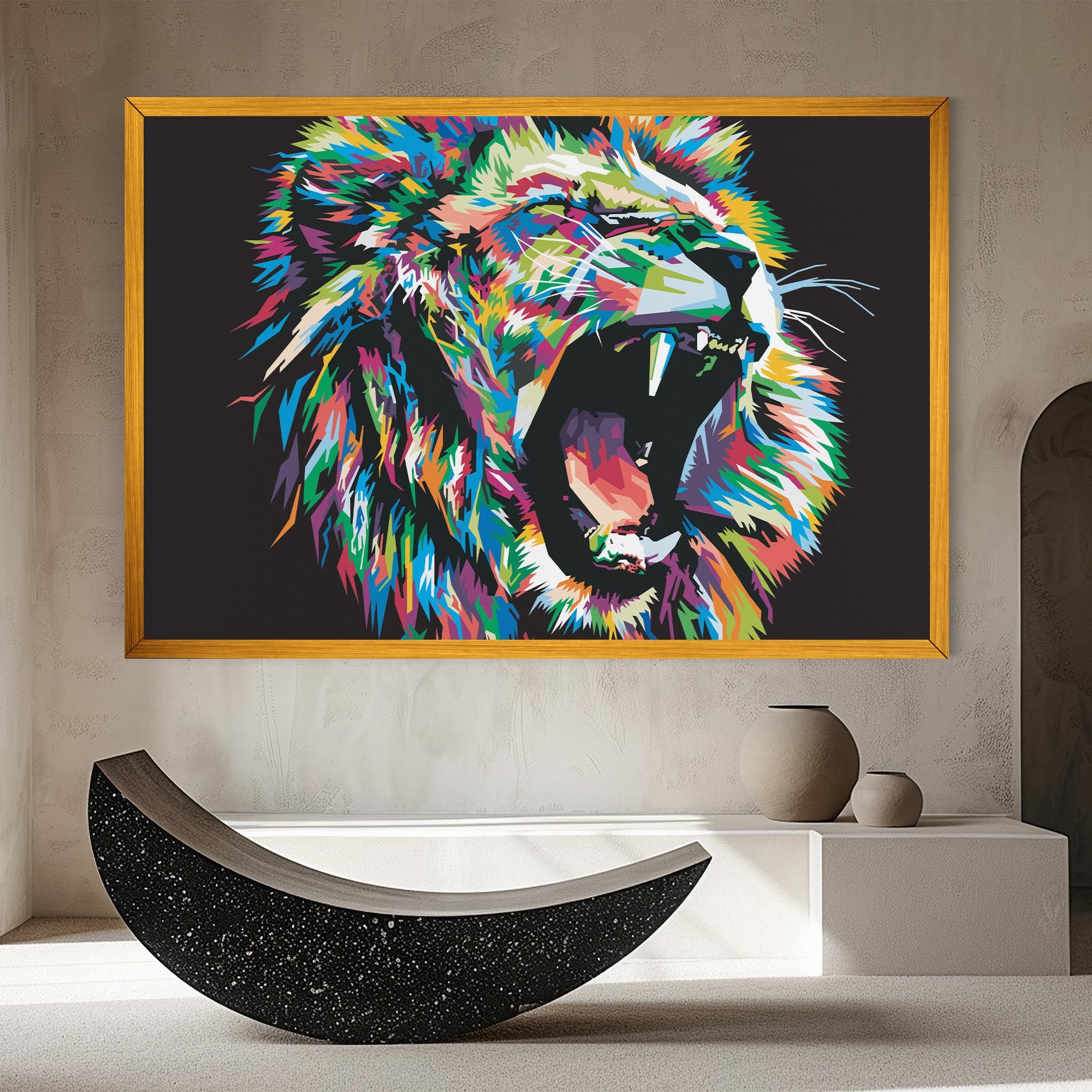Green Blue Lion mockup 8
