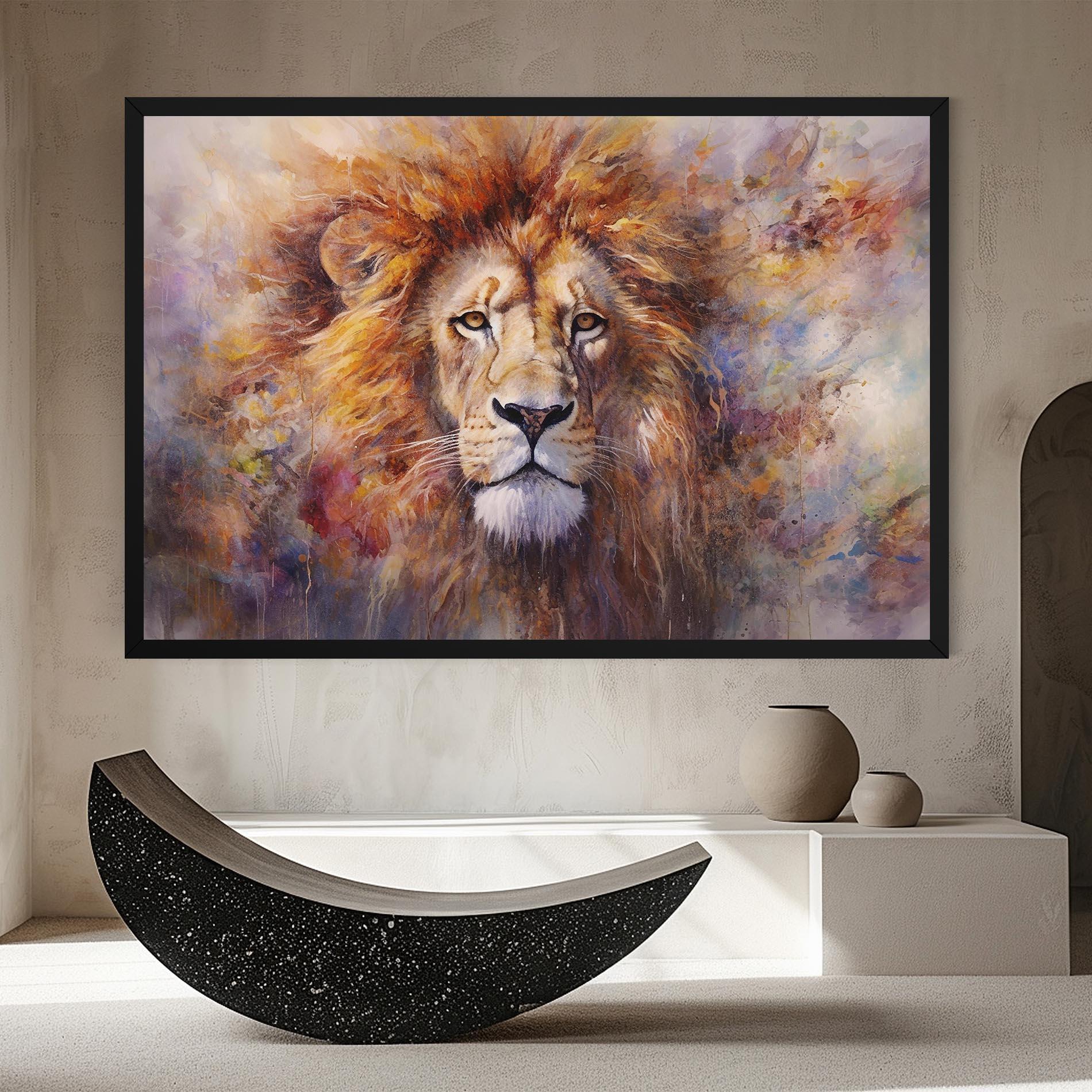 Leinwandbild Abstract Lion Head mockup 8