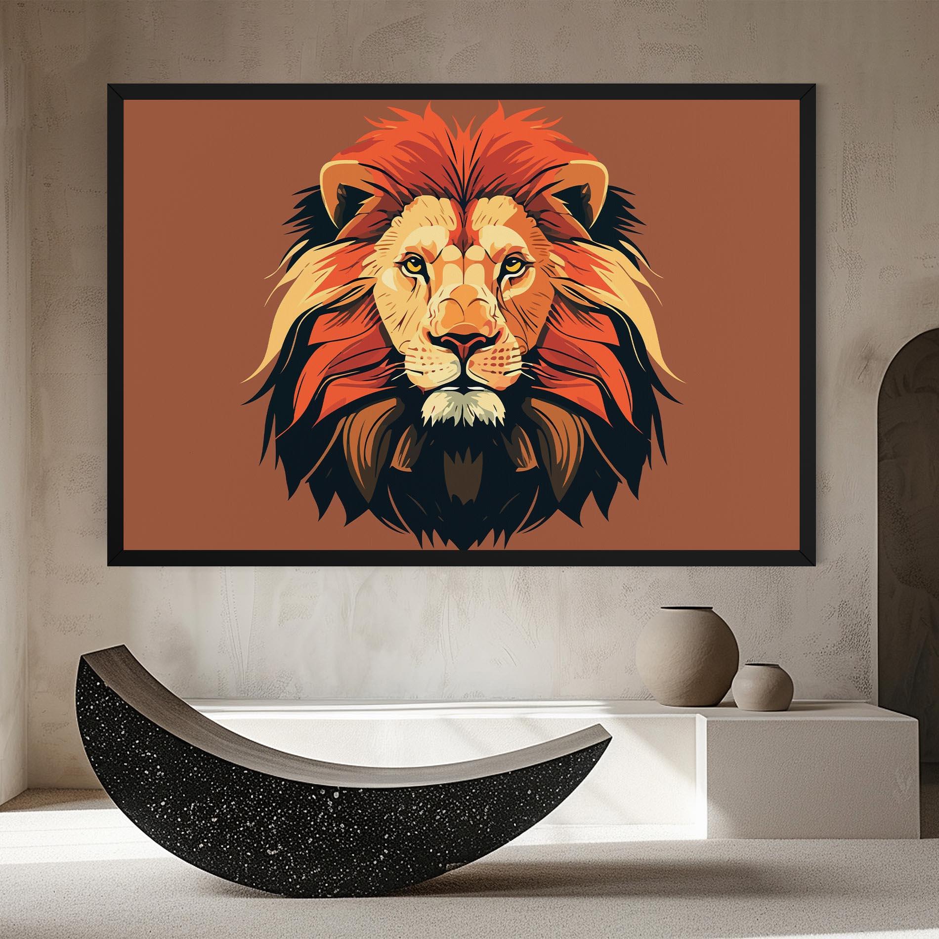 Leinwandbild African Lion mockup 8