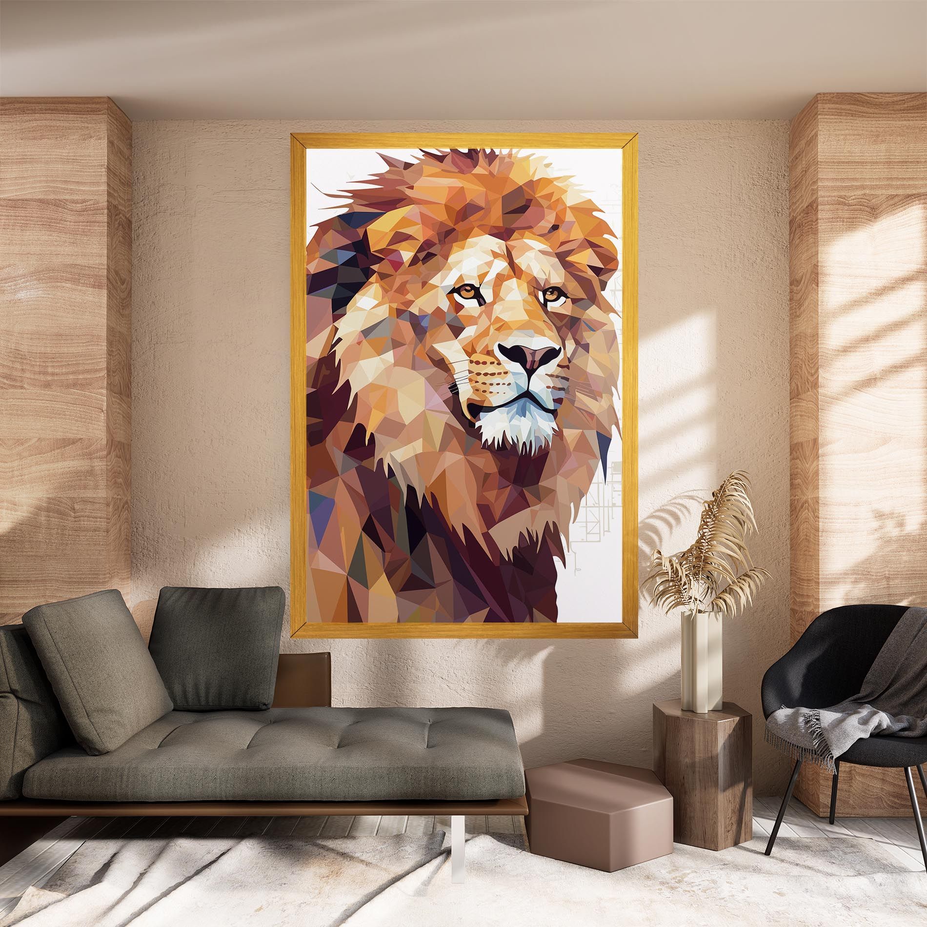 Artistic Lion Head mockup 8