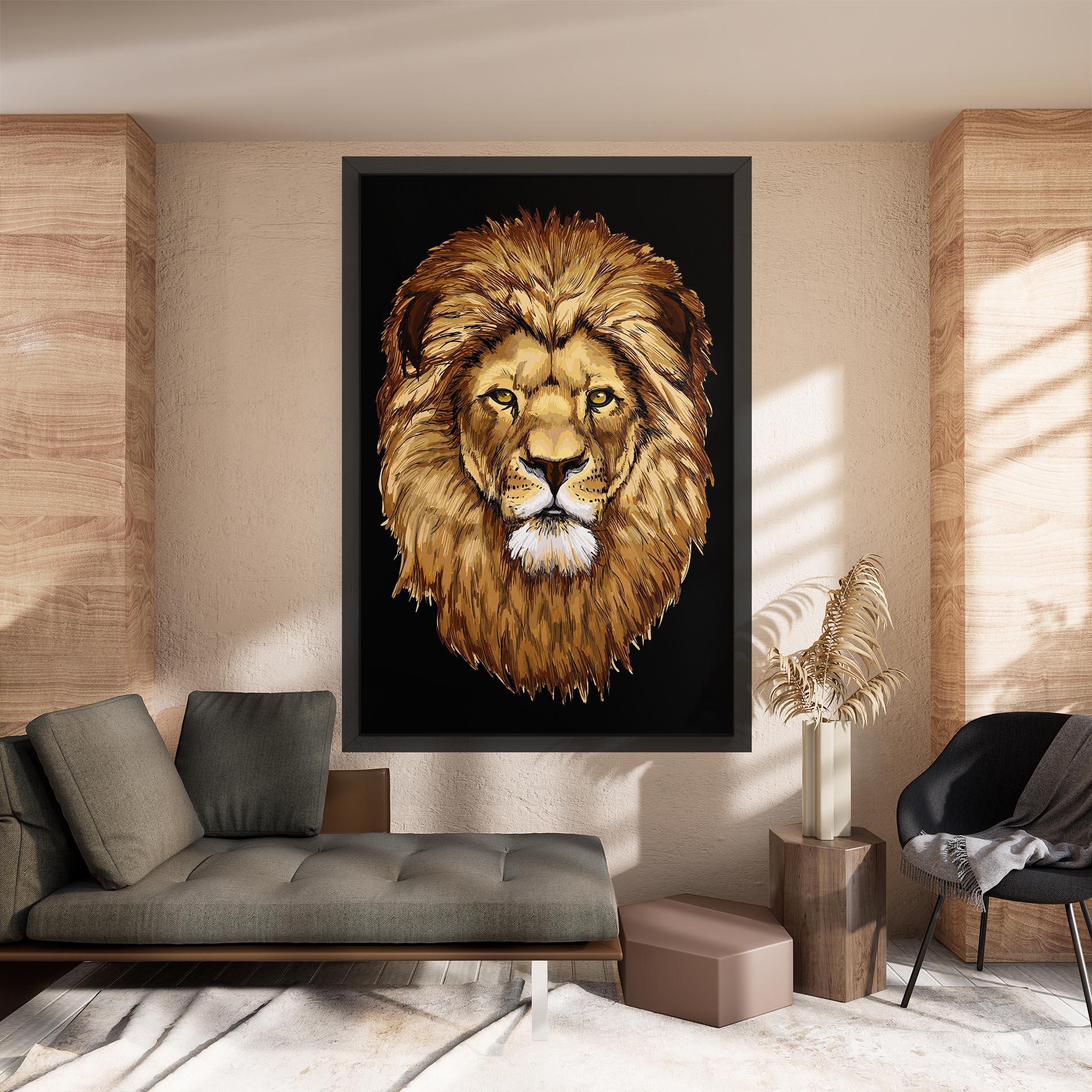 Leinwandbild Lion Head mockup 8