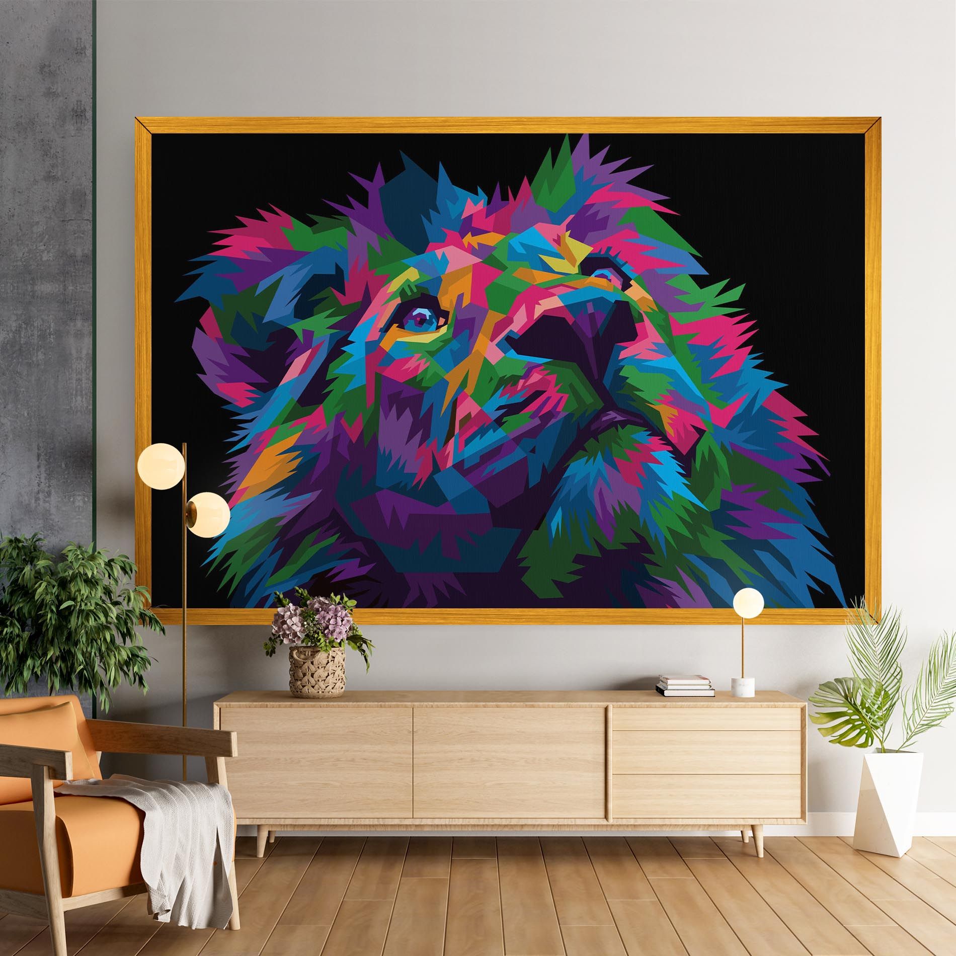 Cute Color Lion mockup 9