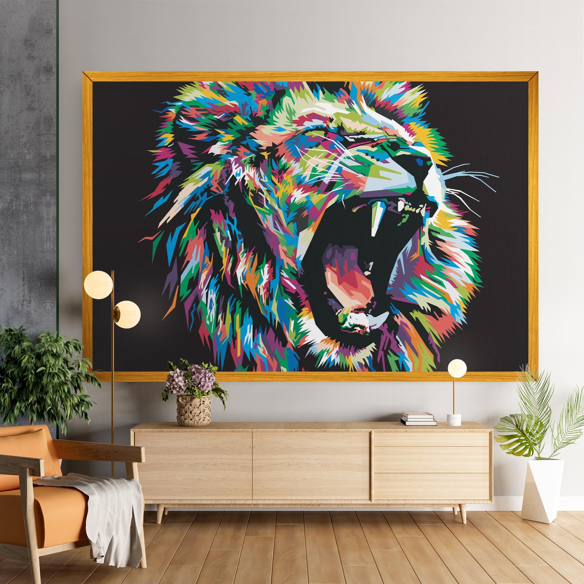 Green Blue Lion mockup 9