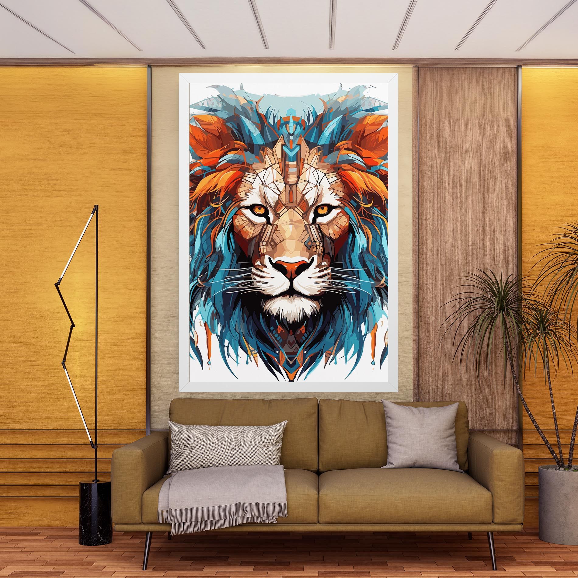 Blue Orange Lion mockup 9