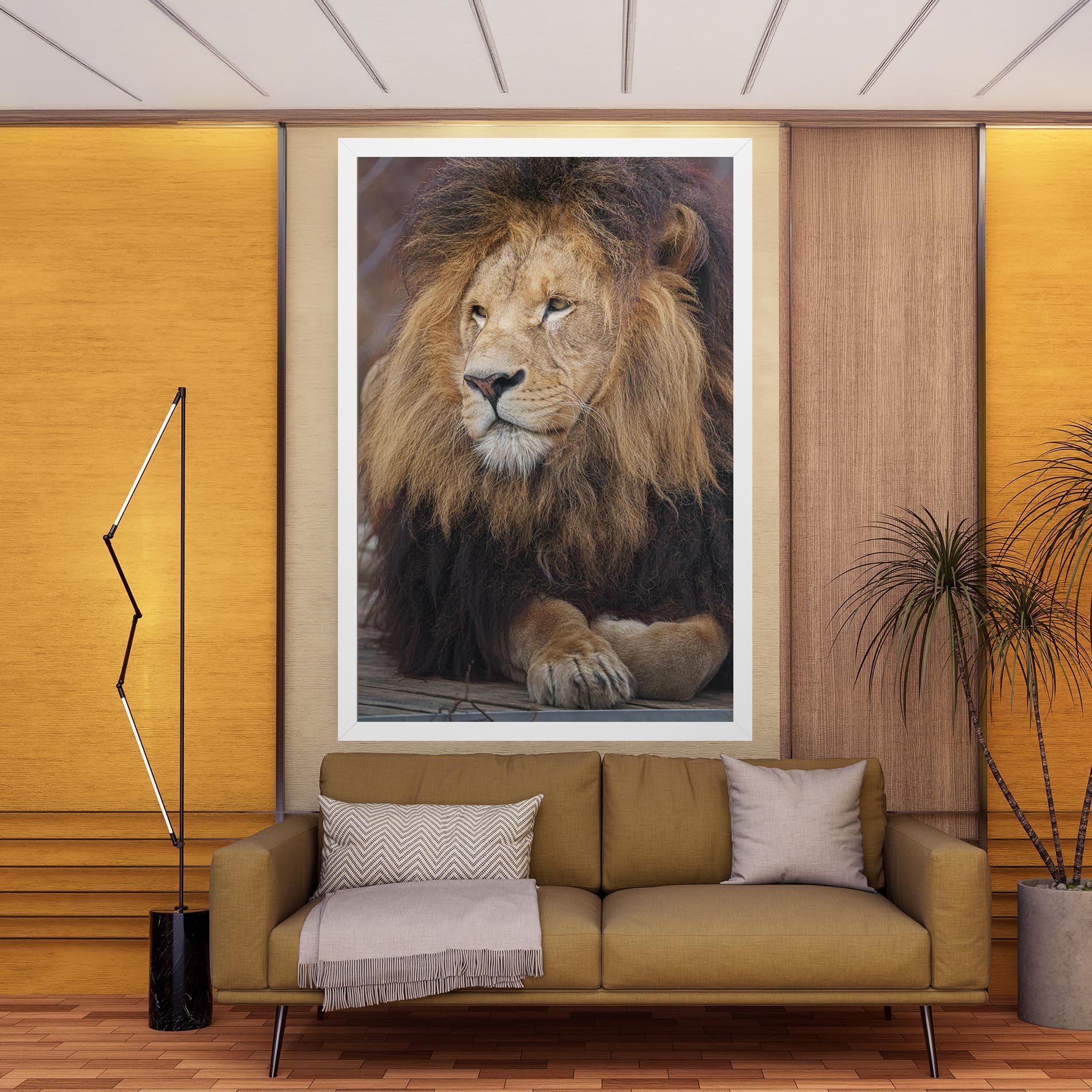 Lion Chilling mockup 9
