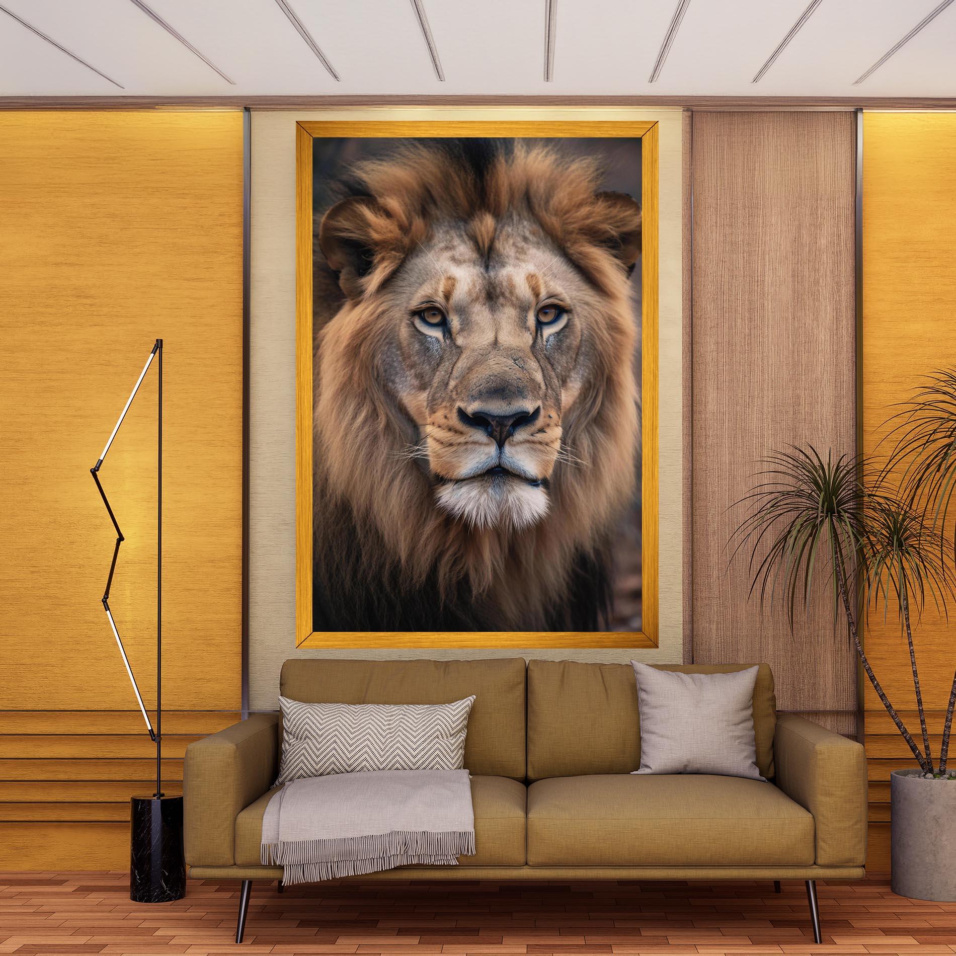Leinwandbild Wild Lion View mockup 9