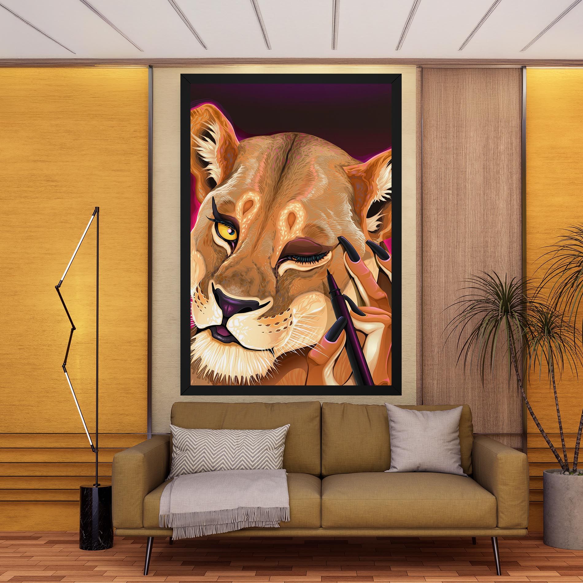 Female Lion Makeup mockup 9