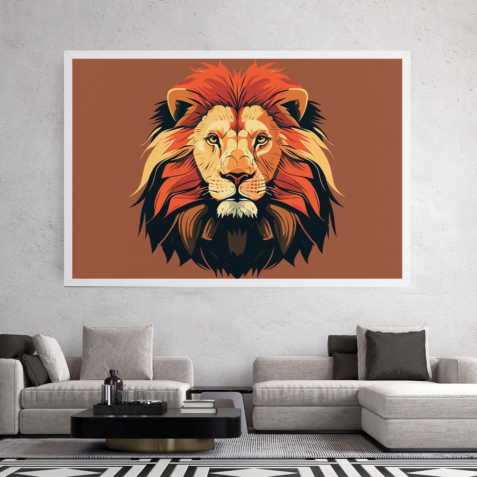 Leinwandbild African Lion mockup 2