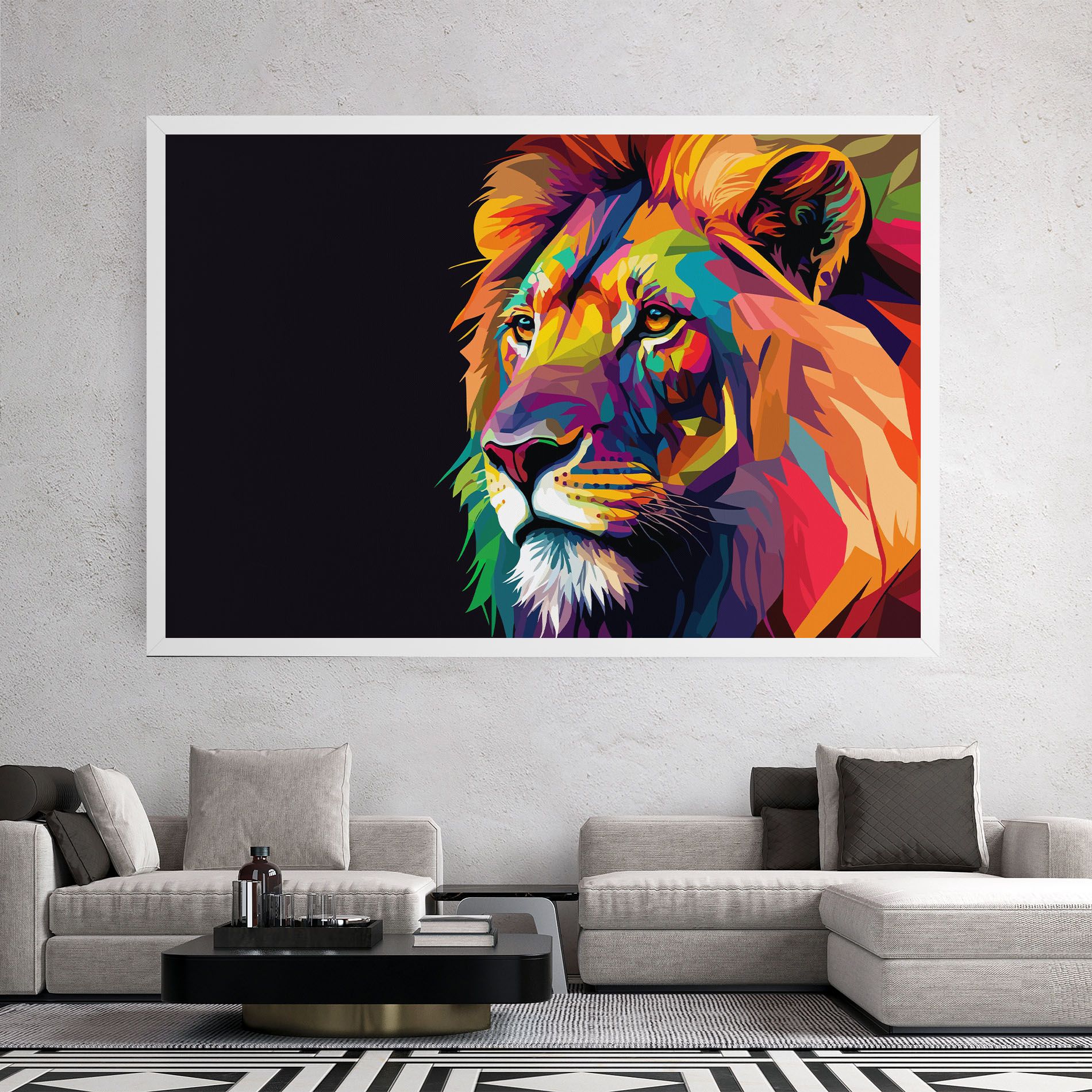 Colorful Lion mockup 2