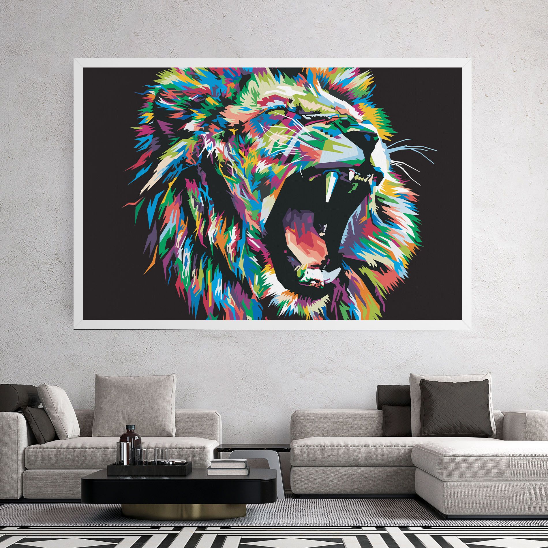 Green Blue Lion mockup 2