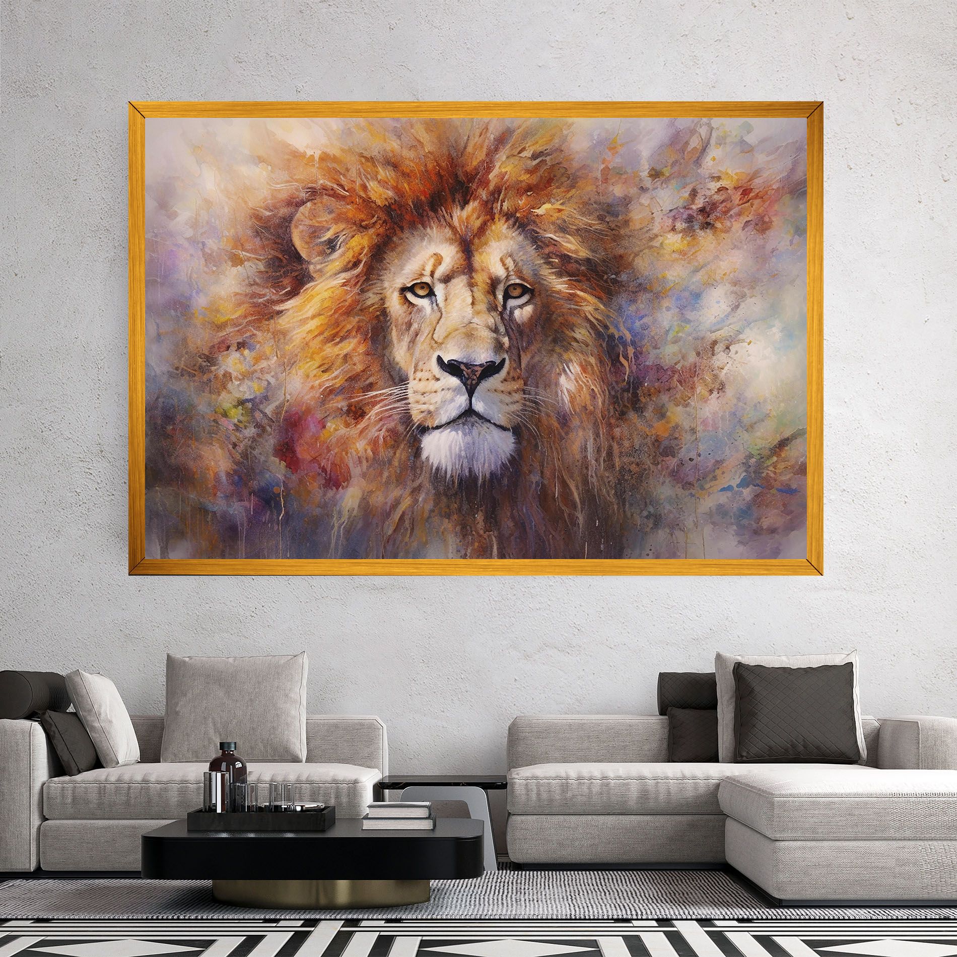 Abstract Lion Head mockup 2