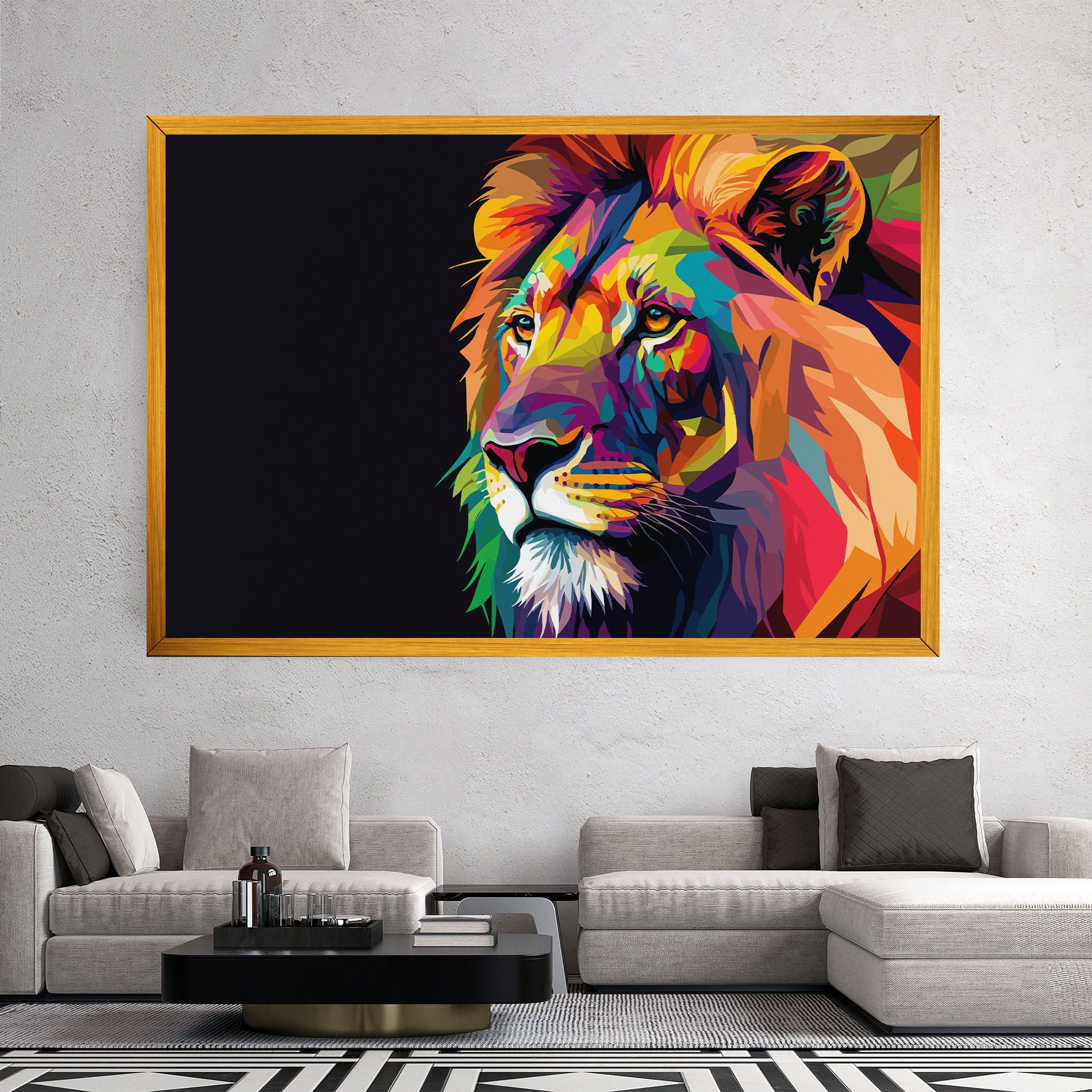 Colorful Lion mockup 2