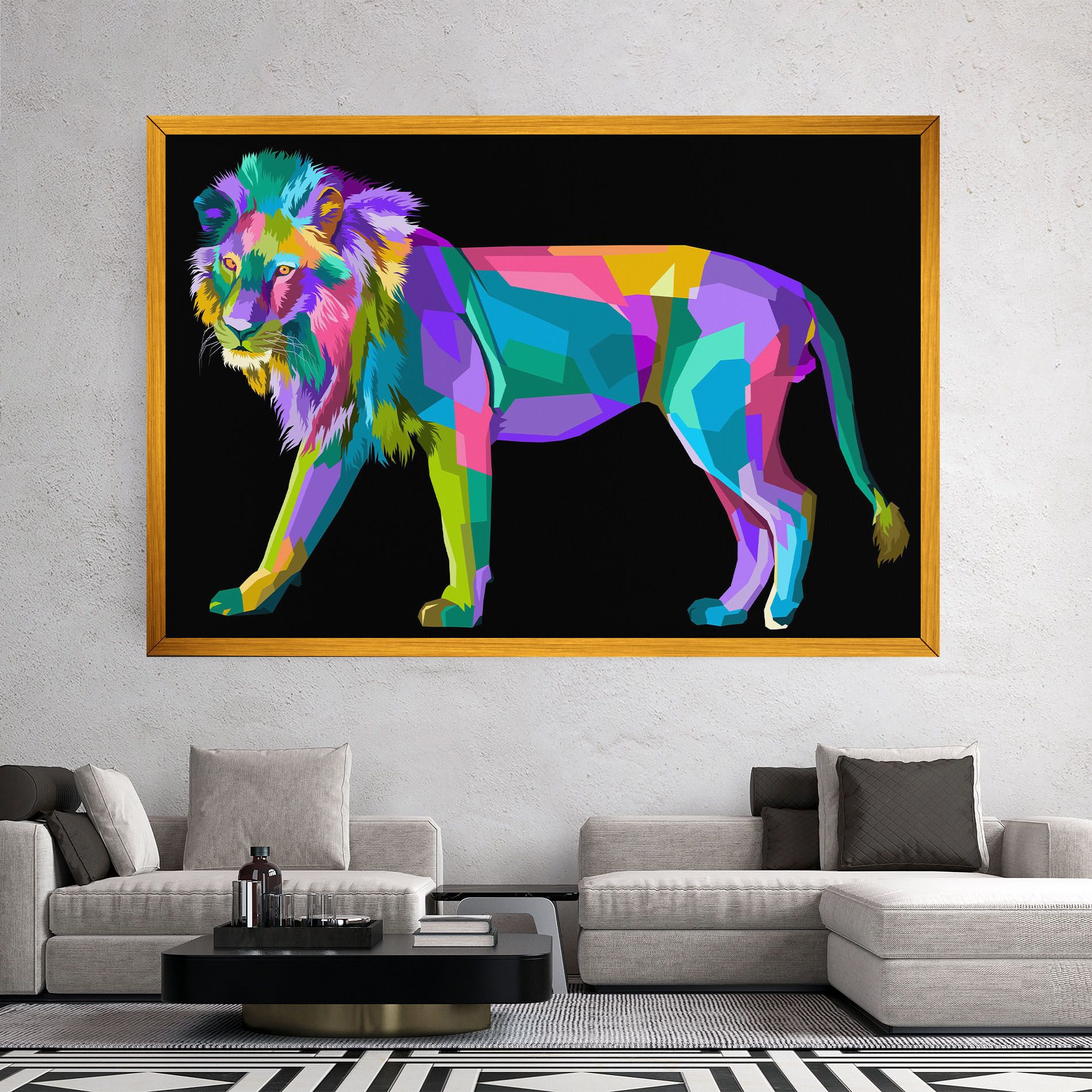 Lion Walking mockup 2