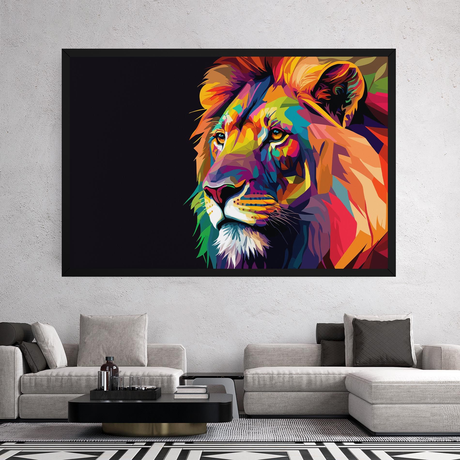 Colorful Lion mockup 2