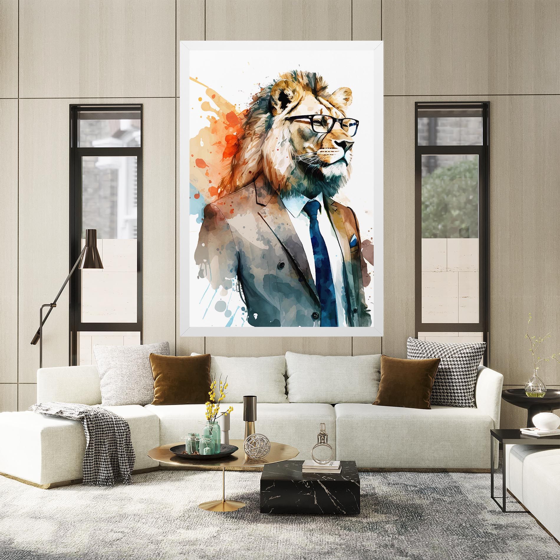 Brown Suit Lion mockup 2