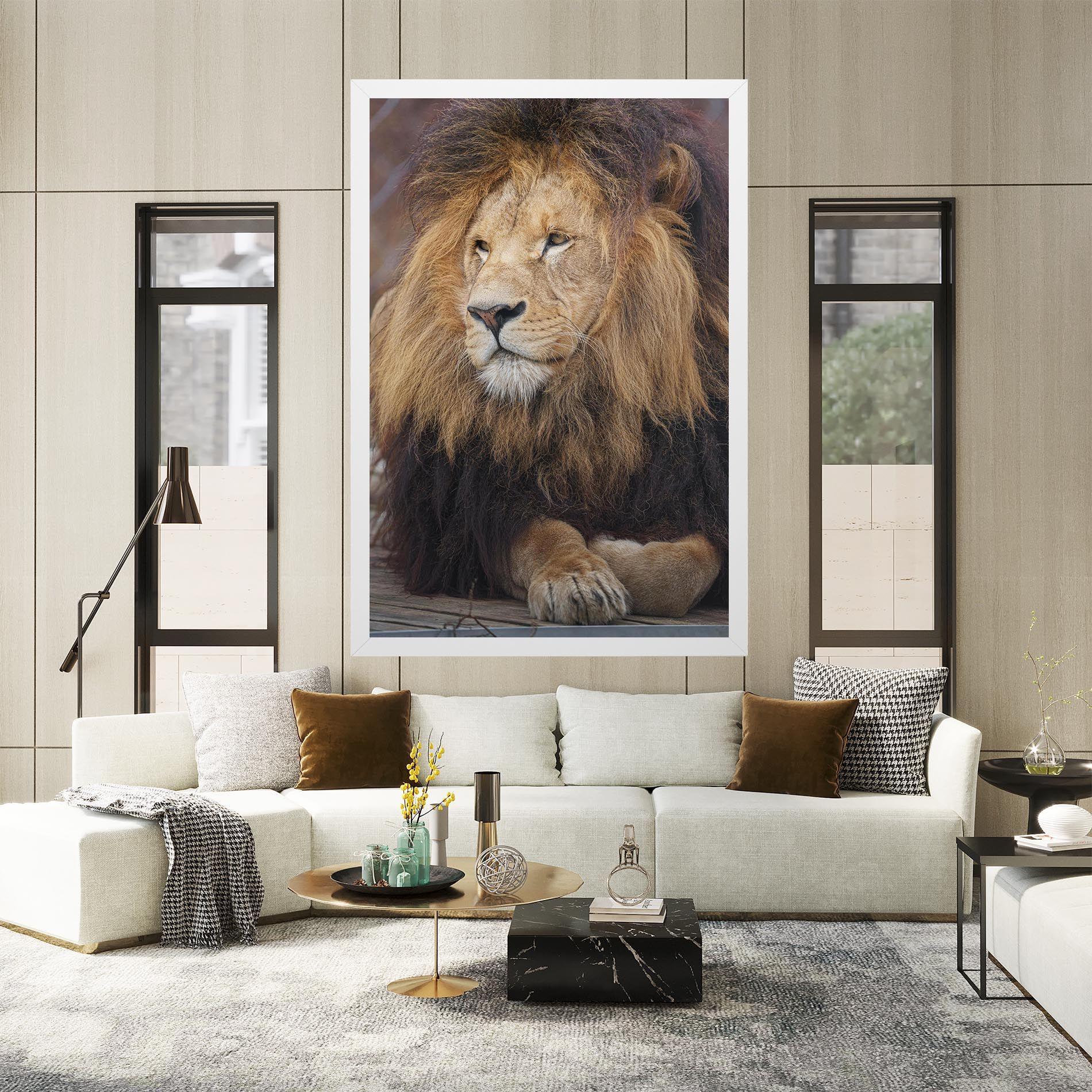 Lion Chilling mockup 2