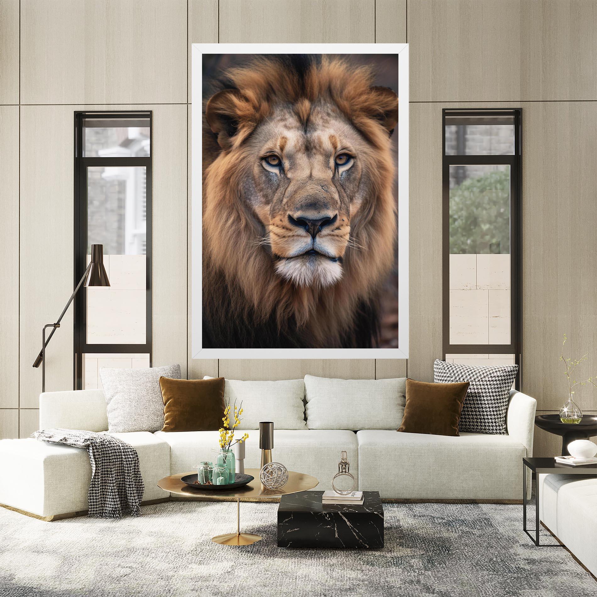 Leinwandbild Wild Lion View mockup 2