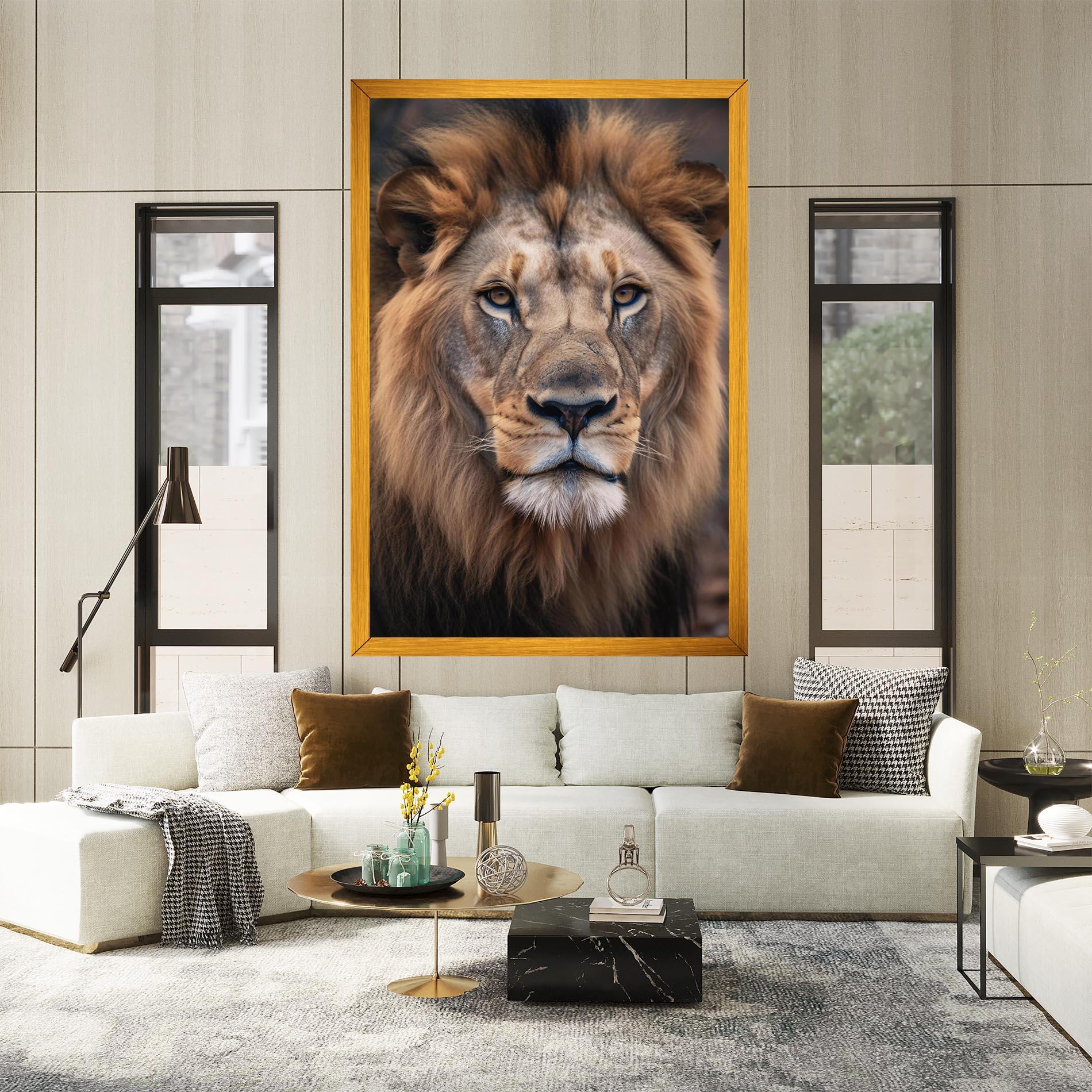 Leinwandbild Wild Lion View mockup 2