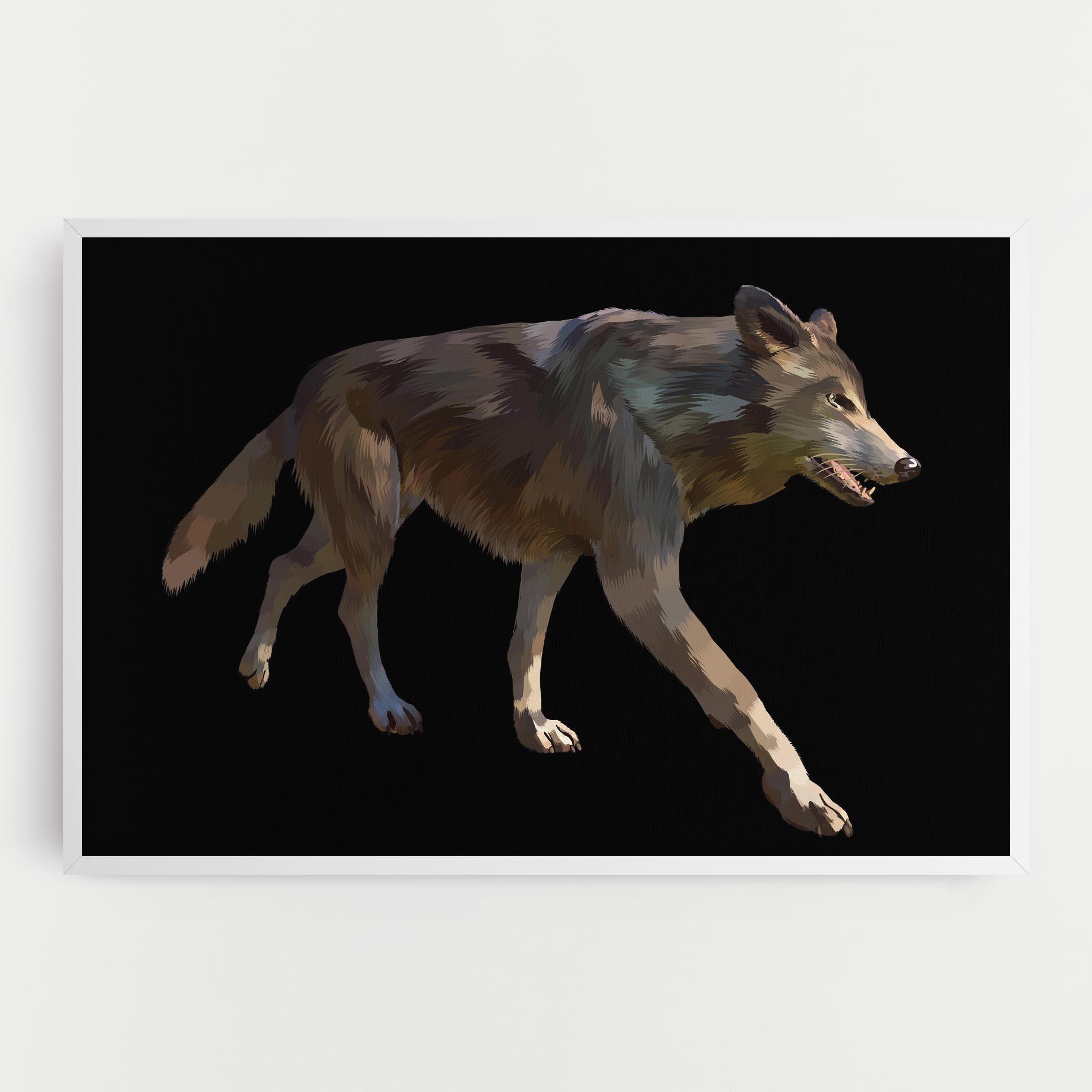 Leinwandbild 3d Wolf mockup 0