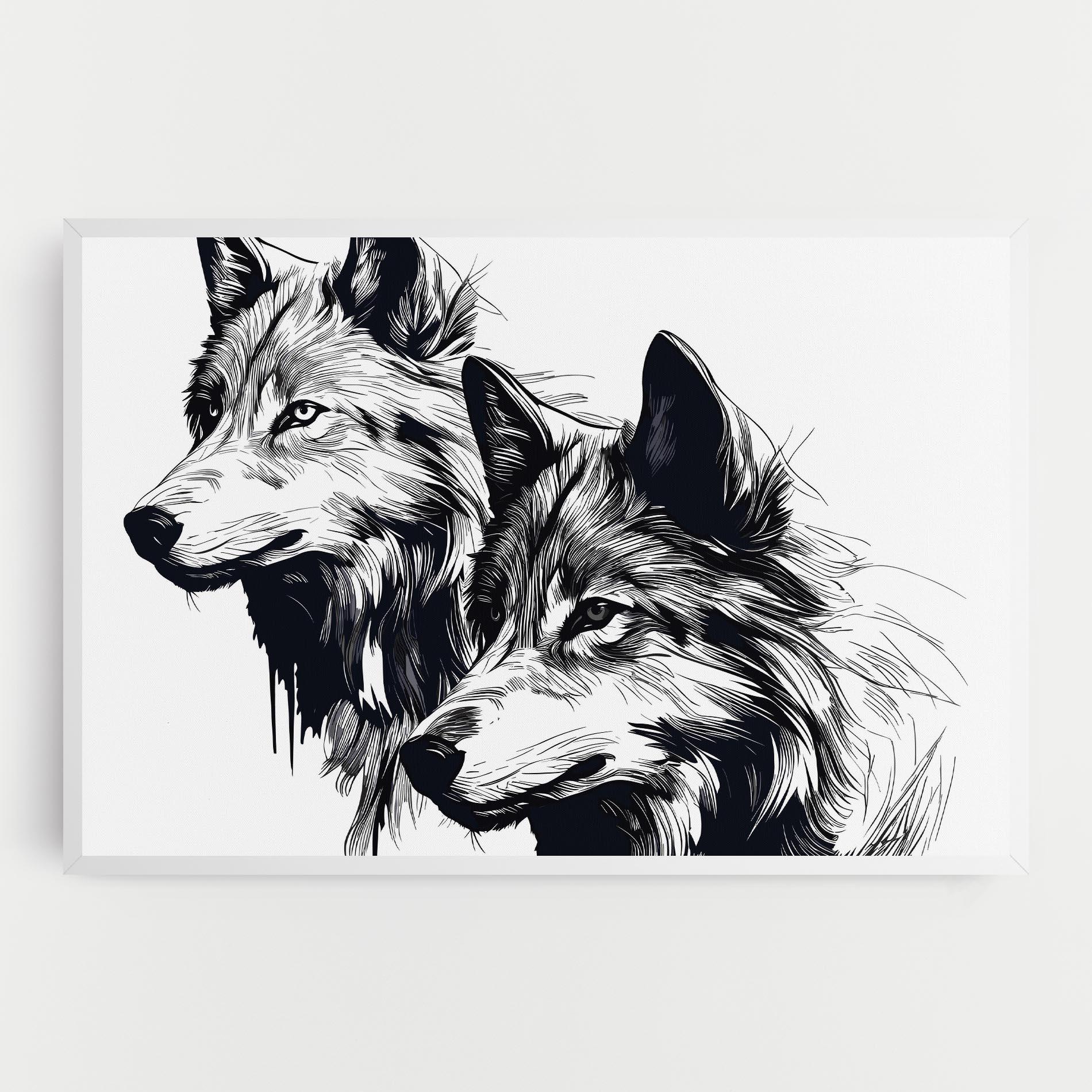 Leinwandbild Wolf Friends mockup 0