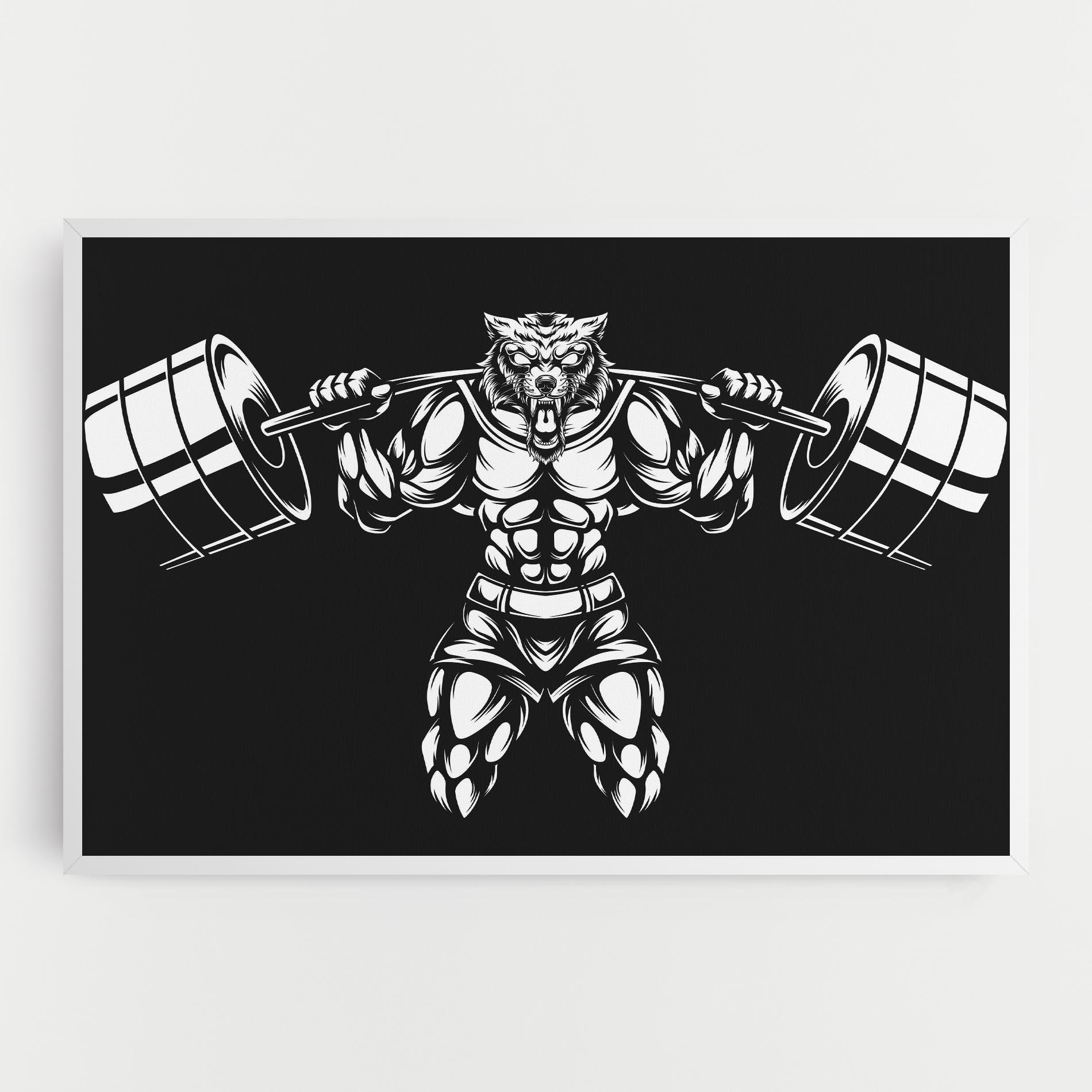 Leinwandbild Work Out Wolf mockup 0