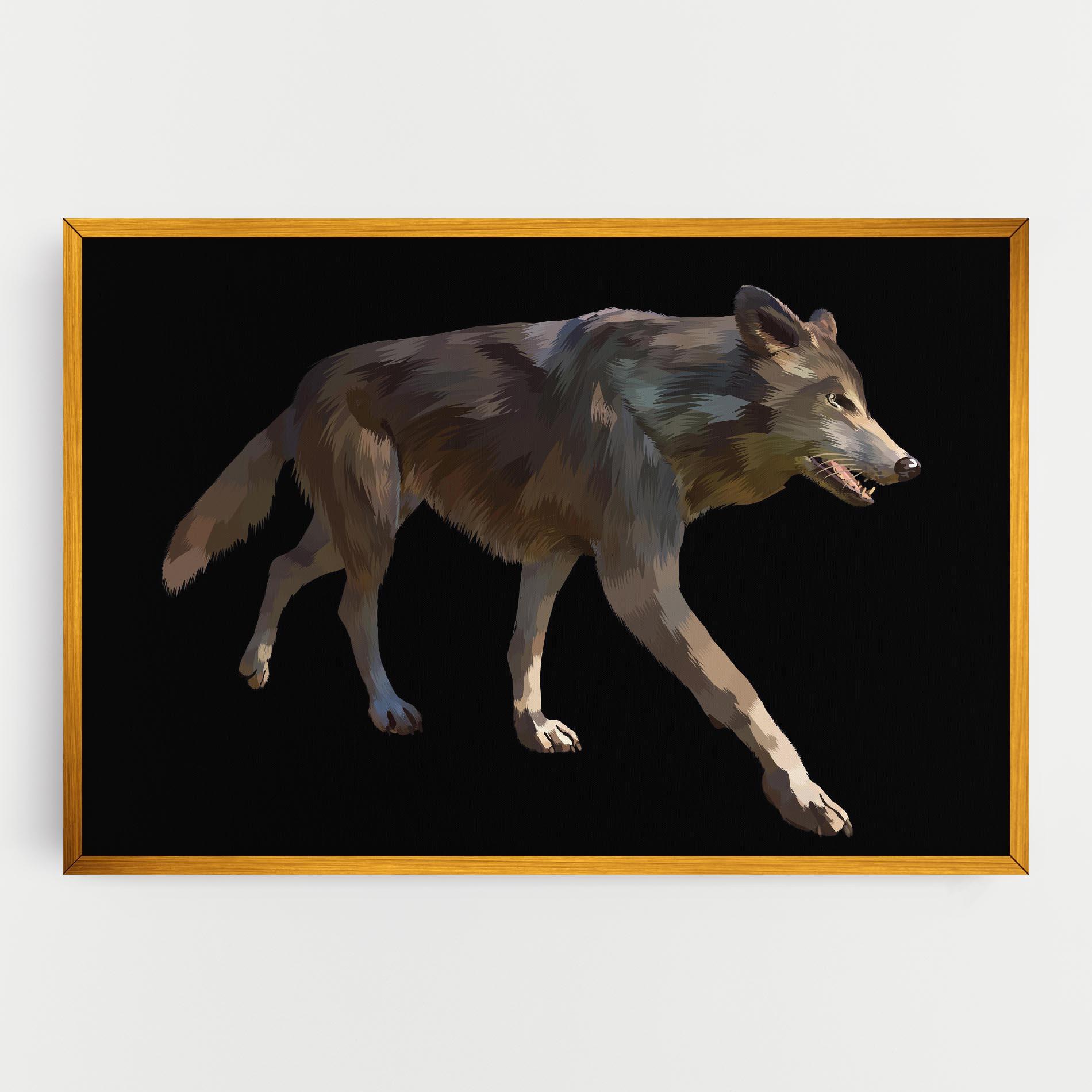 Leinwandbild 3d Wolf mockup 0
