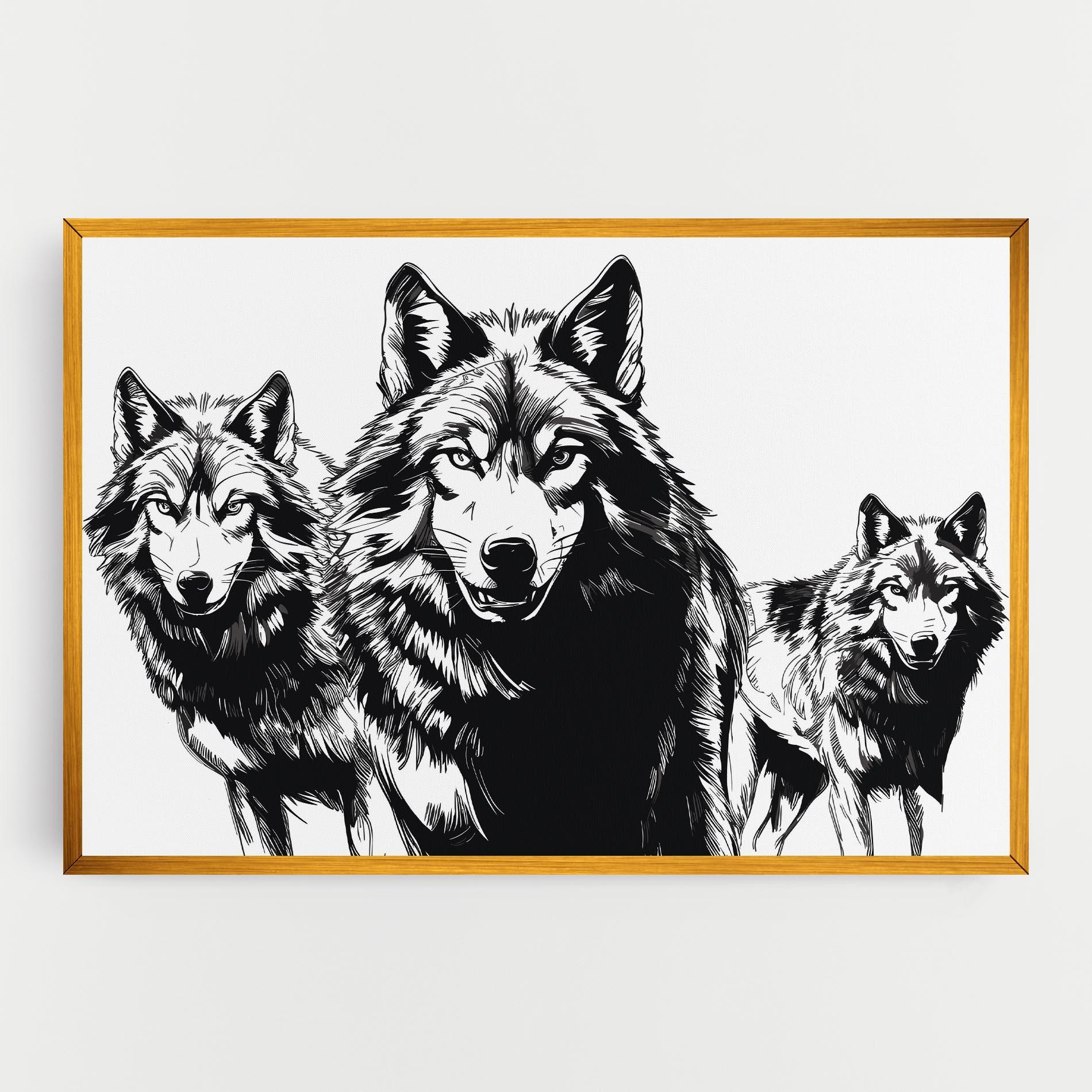 Leinwandbild Wolves mockup 0